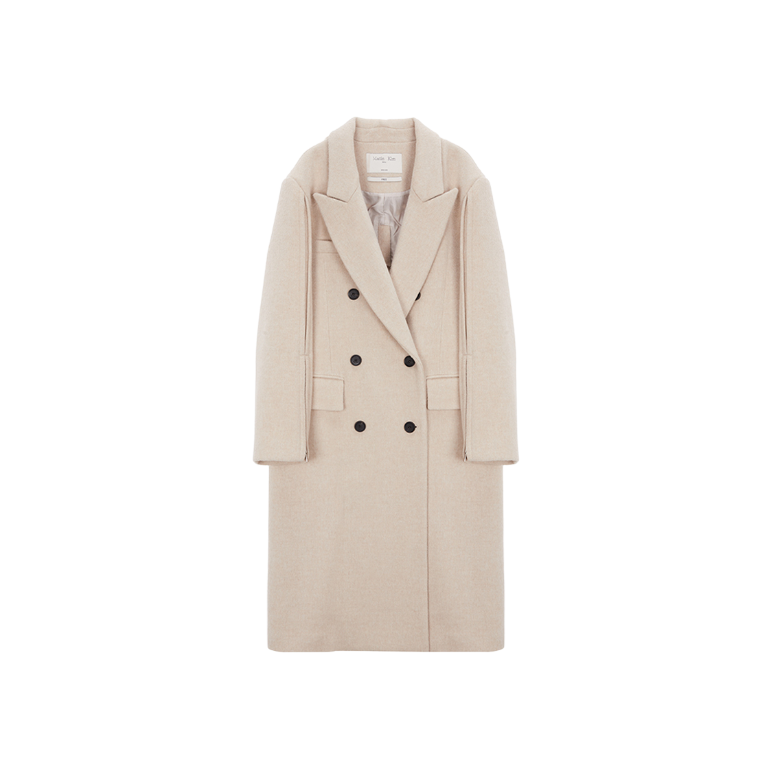 (W) Matin Kim Tailored Zipper Double Coat Beige 상세 이미지 1