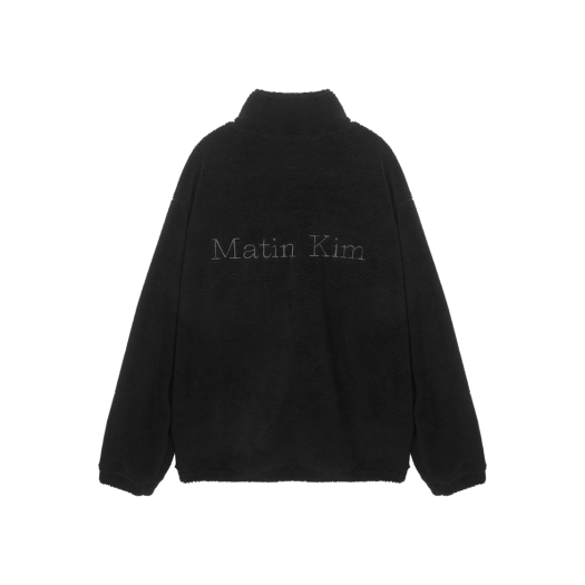 Matin Kim】TEDDY FLEECE JUMPER IN BLACK