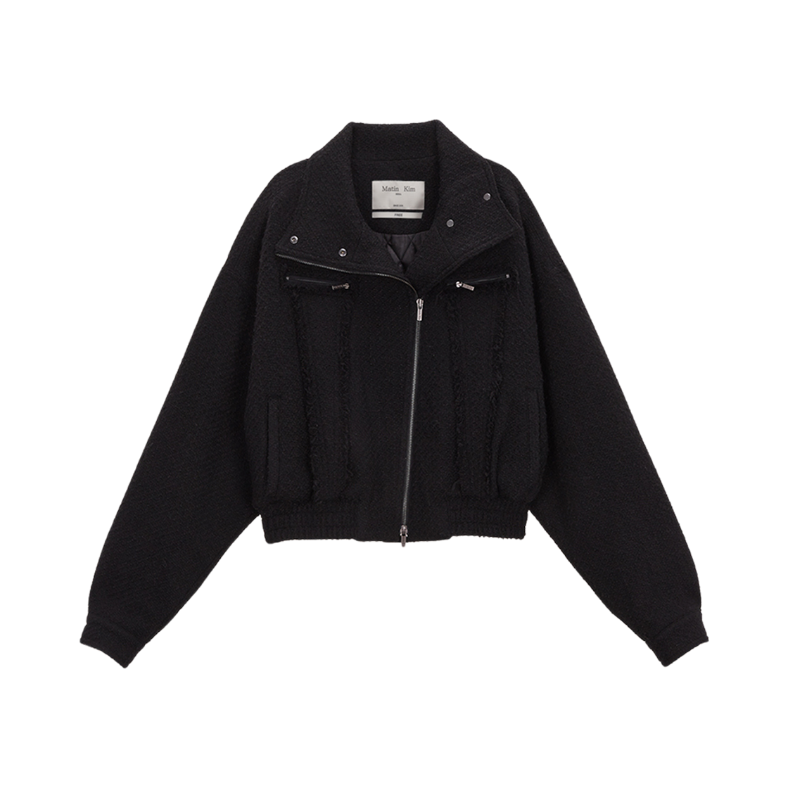 ジャケット・アウター Matin Kim Logo Coating Jumper Black MATIN KIM LOGO COATING JUMPER IN BLACK - 감도 깊은 취향