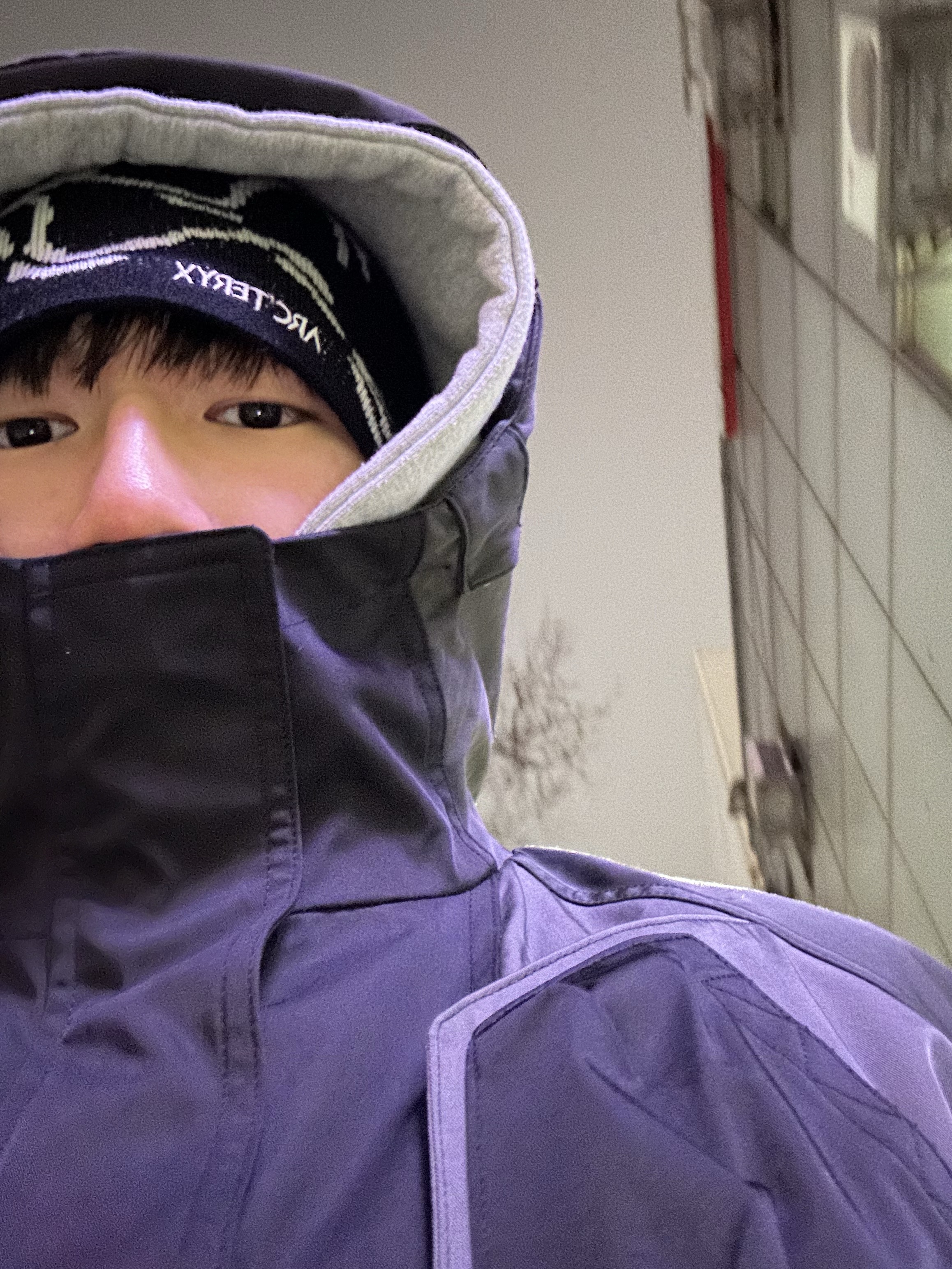 Arc'teryx Bird Head Toque Orca, Undermycar Oak Double Chest Flap Shell Parka Vetiver - 22FW 착용 스타일