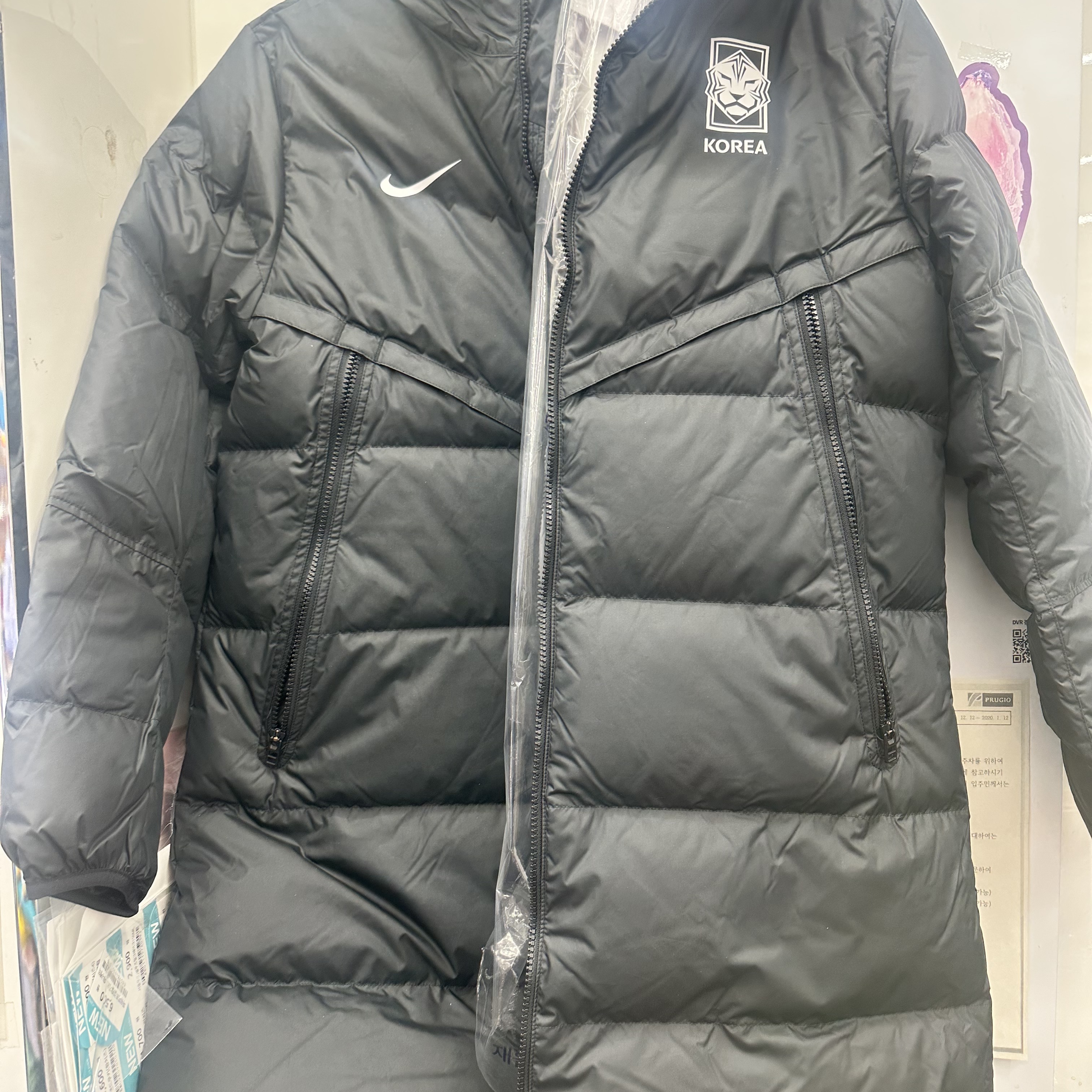 Nike Korea Strike Storm-Fit Down Football Jacket Black 착용 스타일 - 1