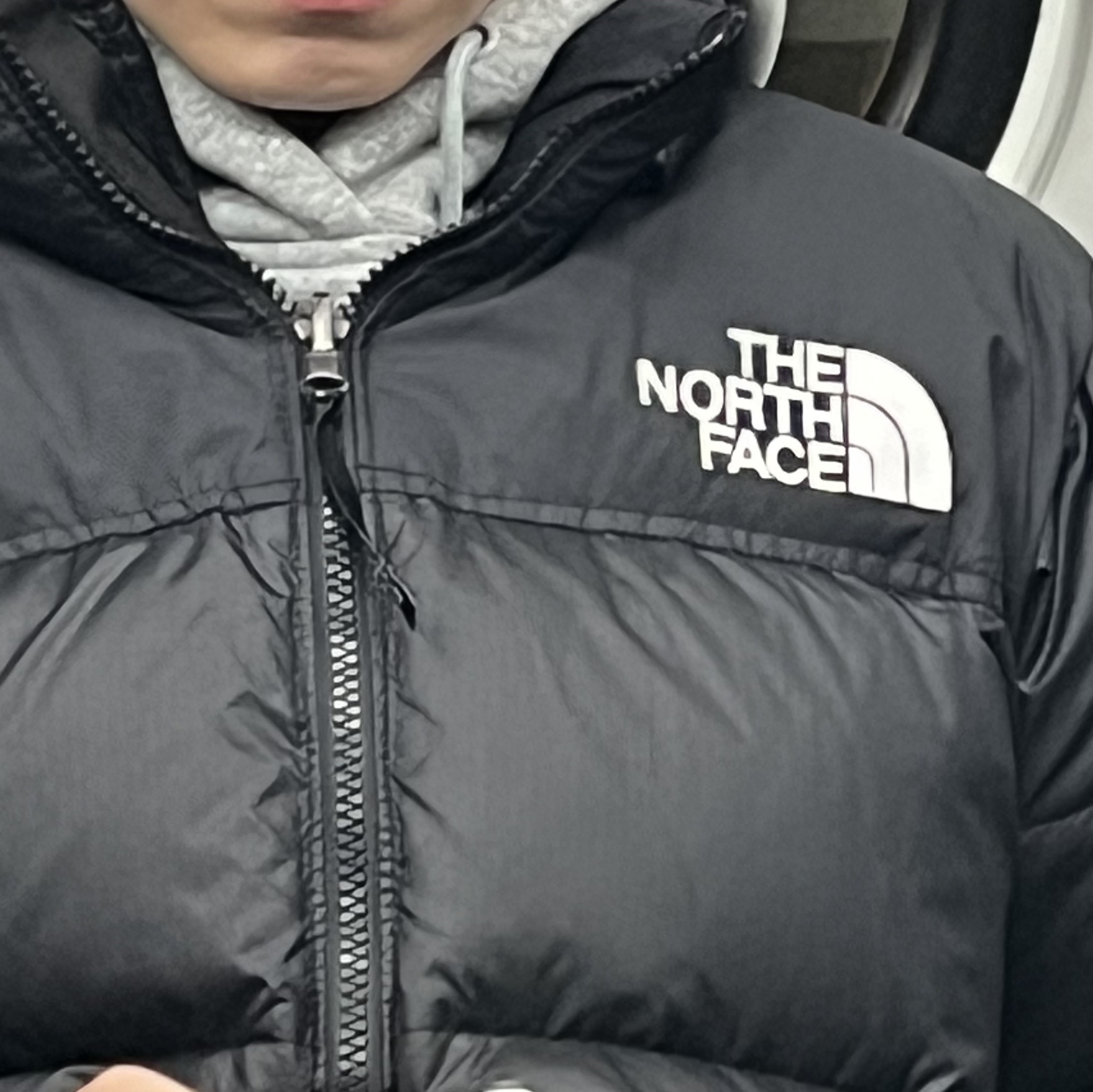 The North Face 1996 Eco Nuptse Jacket Black 착용 스타일