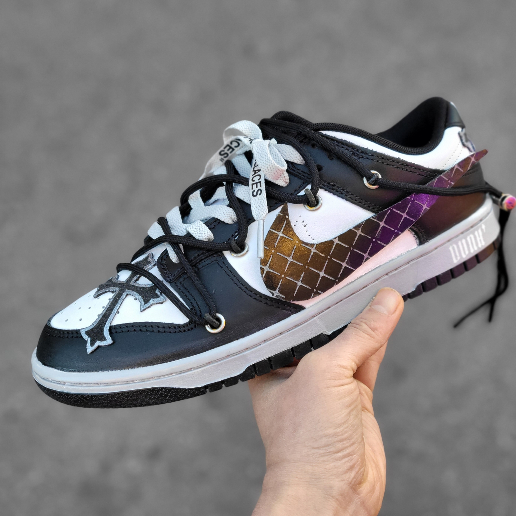 Nike Dunk Low Retro Black 착용 스타일 - 1