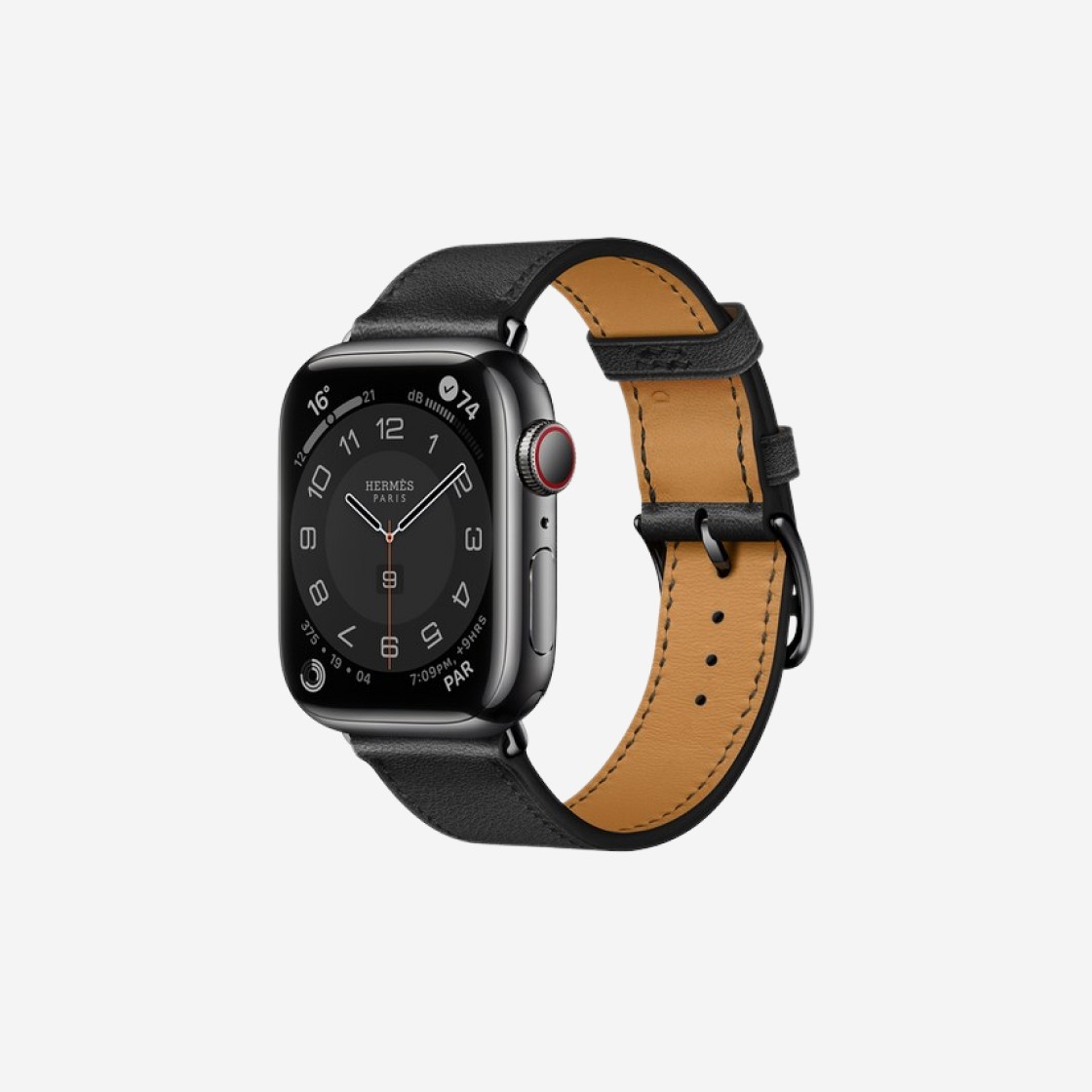 Apple Watch Hermes Series 7 41mm Cellular Black Stainless Steel Case with Single Tour Noir (Korean Ver.) 상세 이미지 1