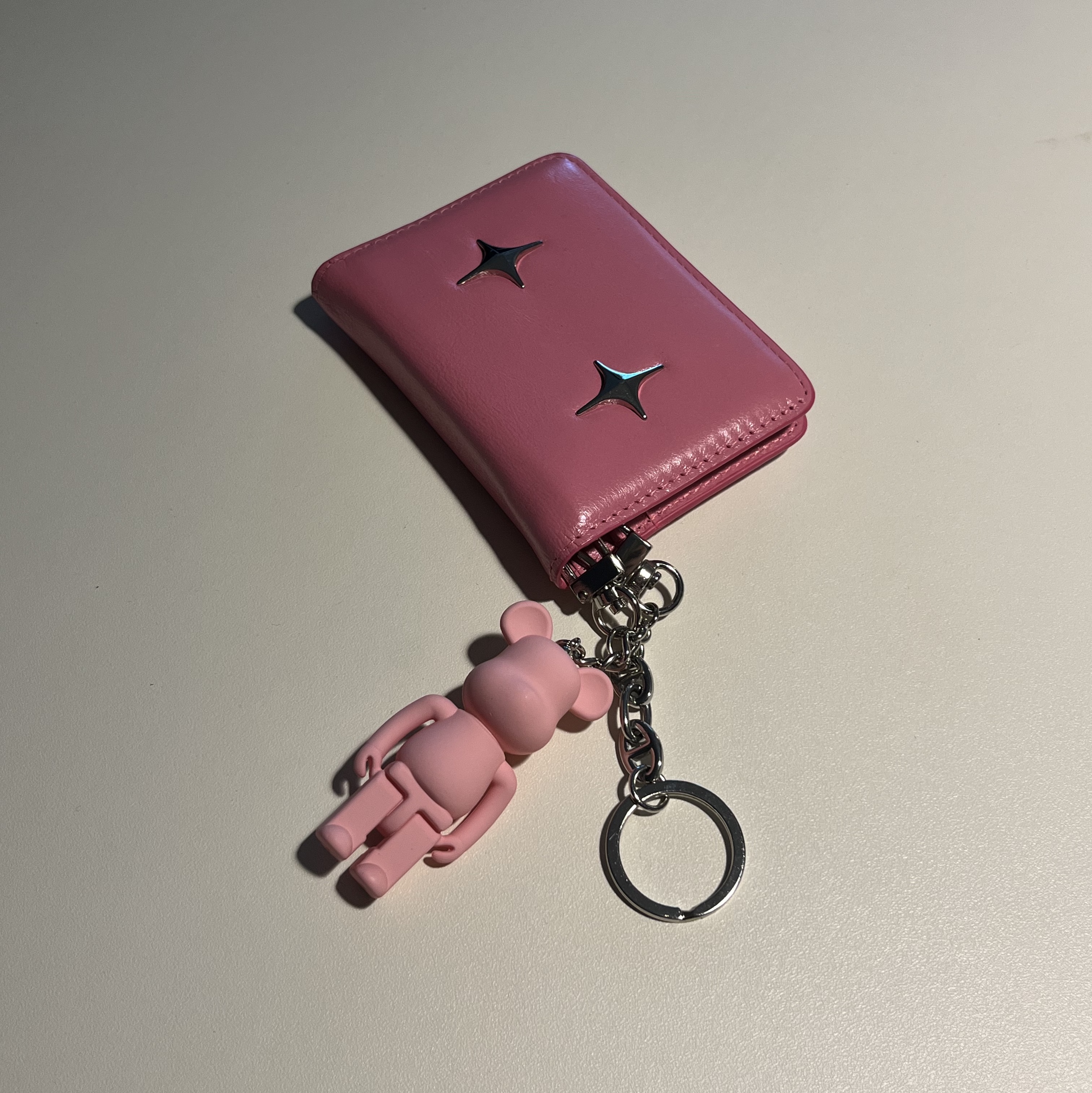 For Appeal Sparkle Star Card Wallet Pink 착용 스타일