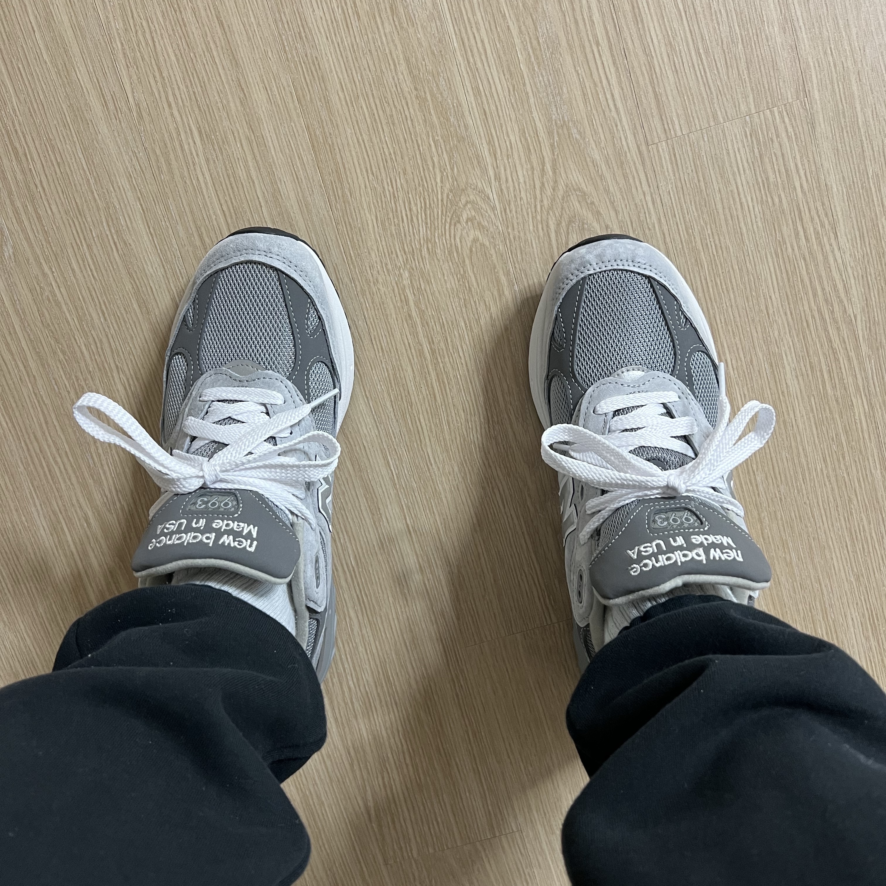 New Balance 993 Made in USA Grey - D Standard 착용 스타일