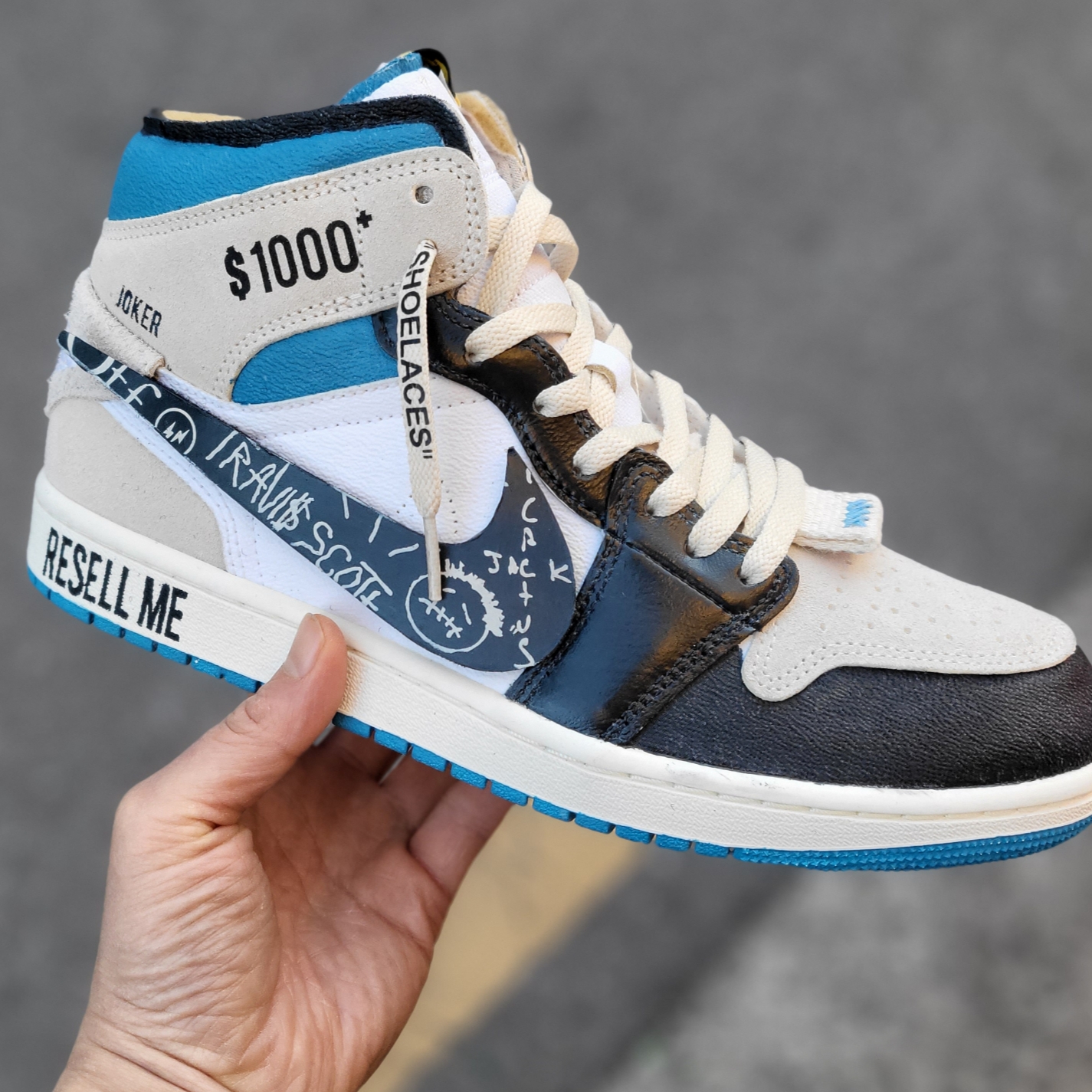 Jordan 1 Mid SE Craft White Light Orewood Brown 착용 스타일 - 1