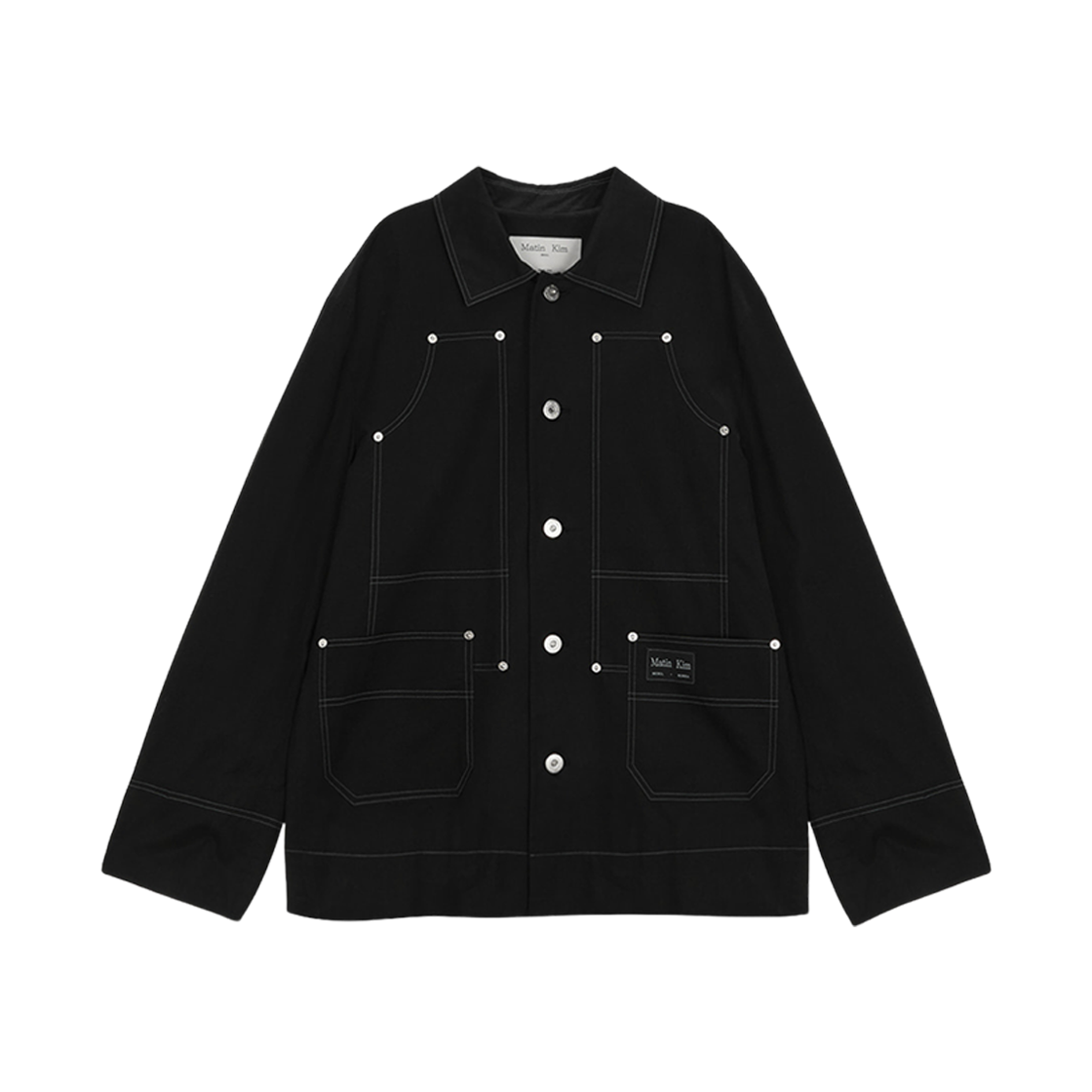 (W) Matin Kim Carpenter Work Jacket Black 상세 이미지 1