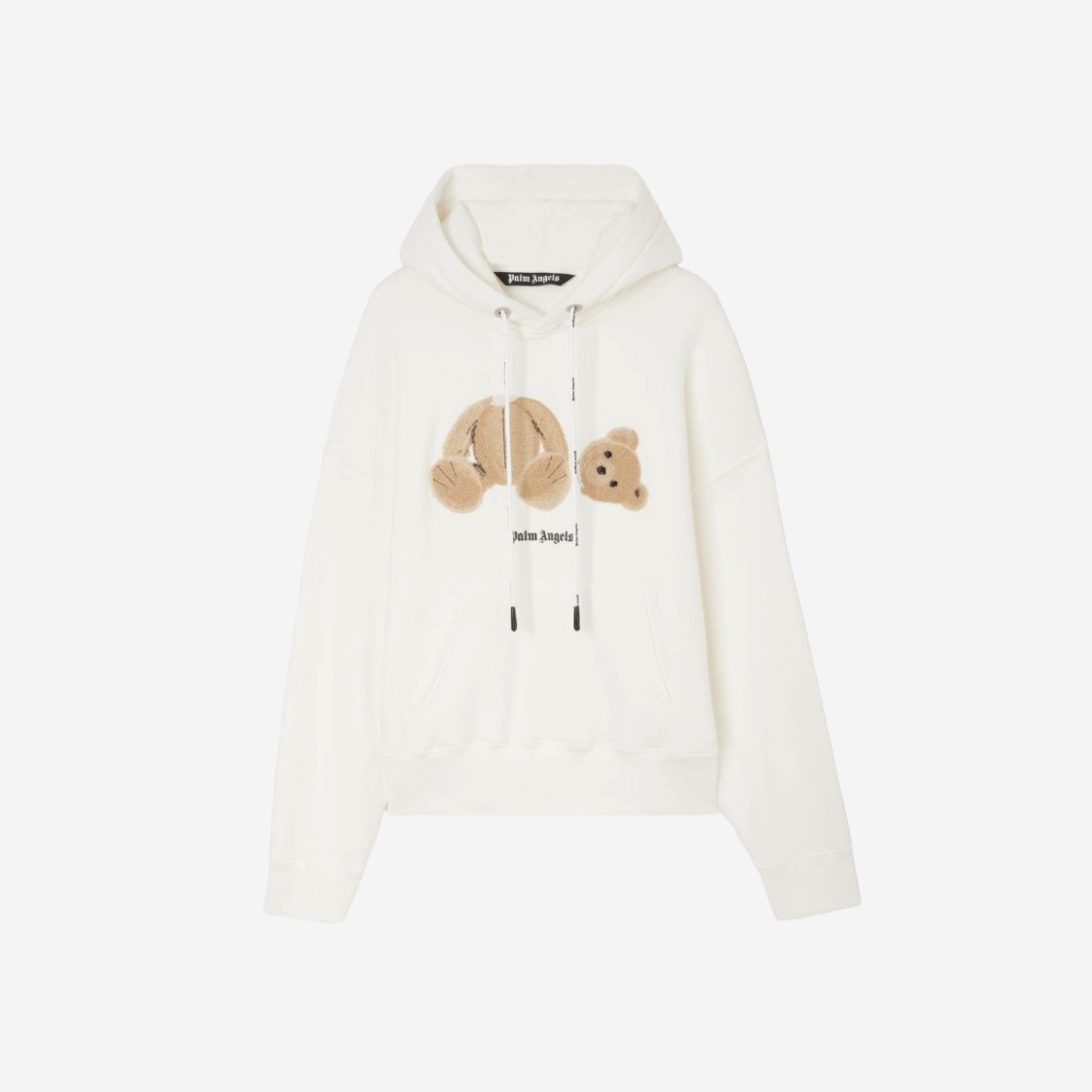 Palm Angels Bear Hoodie Off White Brown 상세 이미지 1