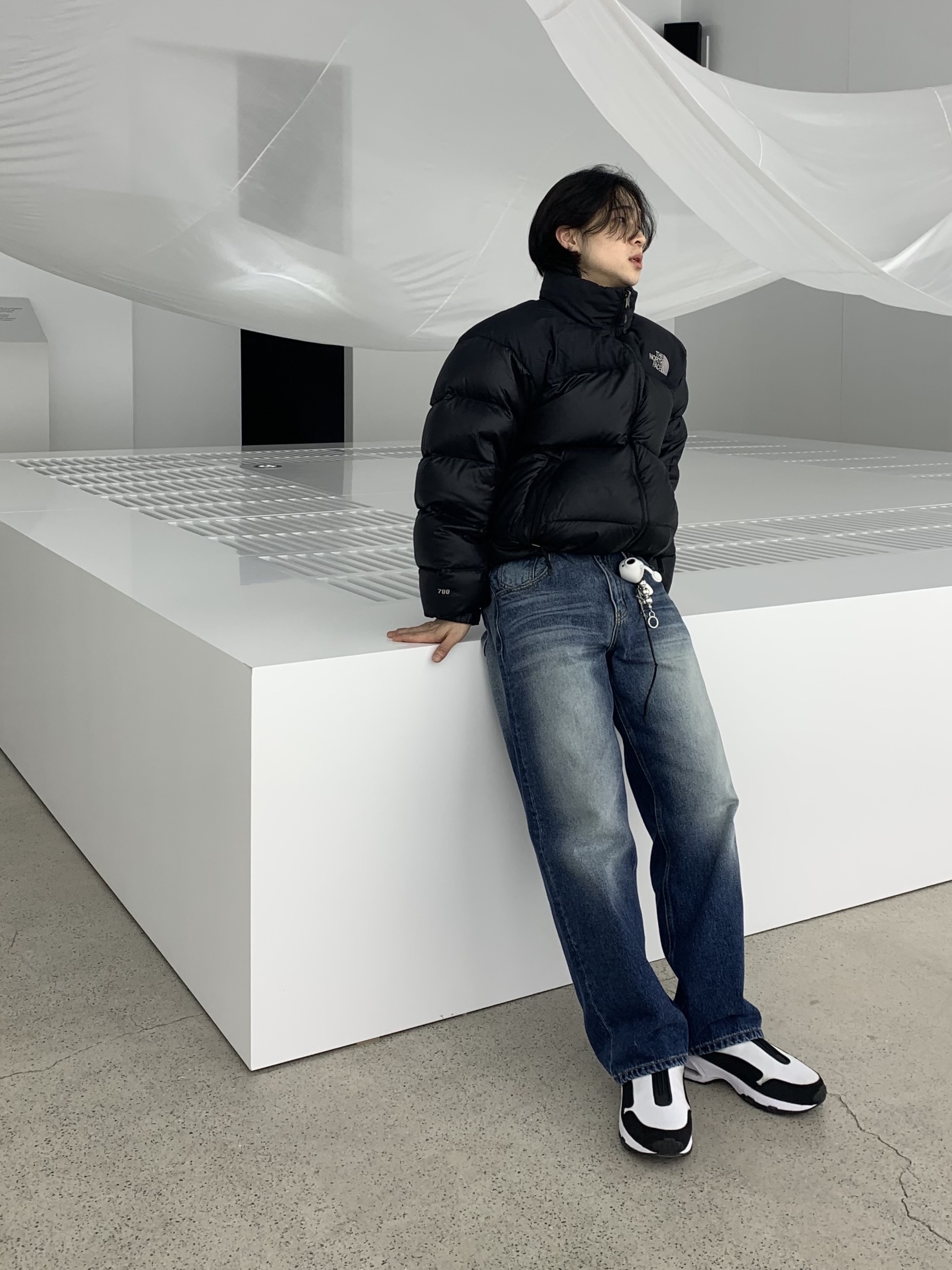 The North Face 1996 Eco Nuptse Jacket Black, Nike x Comme des Garcons Homme Plus Air Max Sunder SP White Black 착용 스타일