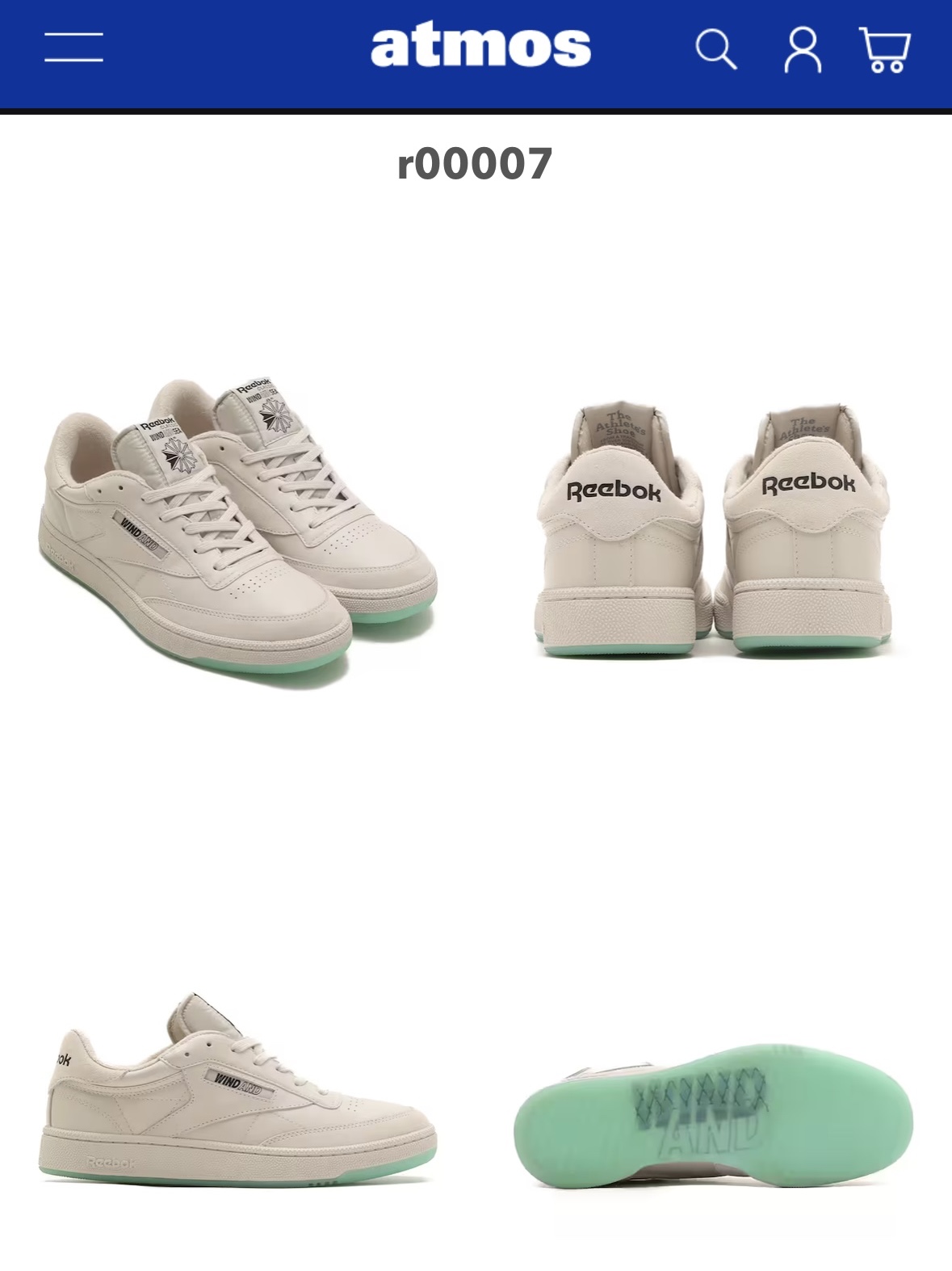 Reebok x Atmos x FR2 Club C 85 White 착용 스타일 - 3