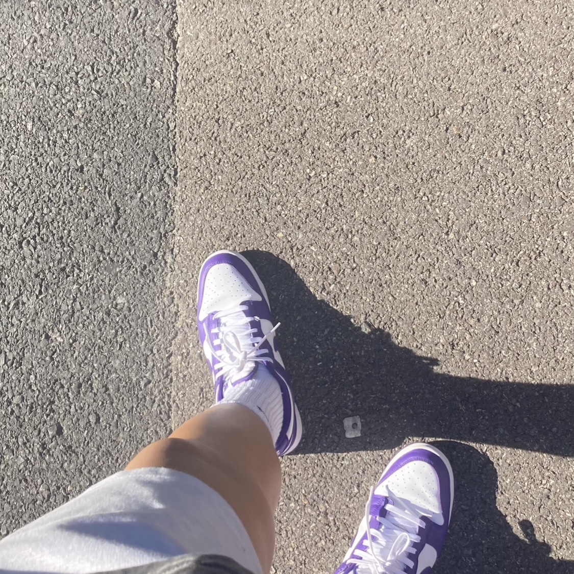 Nike Dunk Low Retro Championship Court Purple 착용 스타일