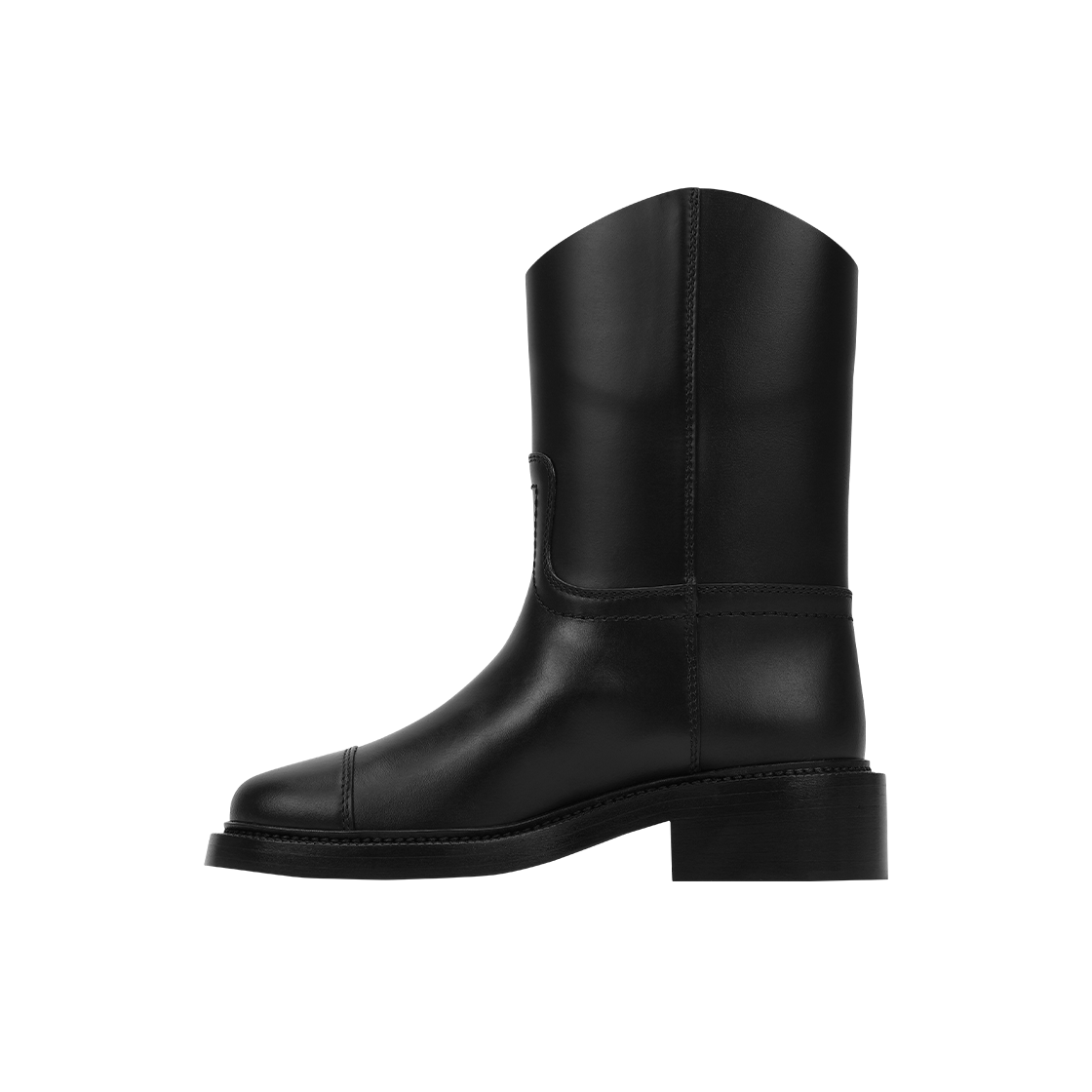 (W) 샤넬 하이 부츠 카프스킨 & 블랙((W) Chanel High Boots Calfskin & Black) - 2