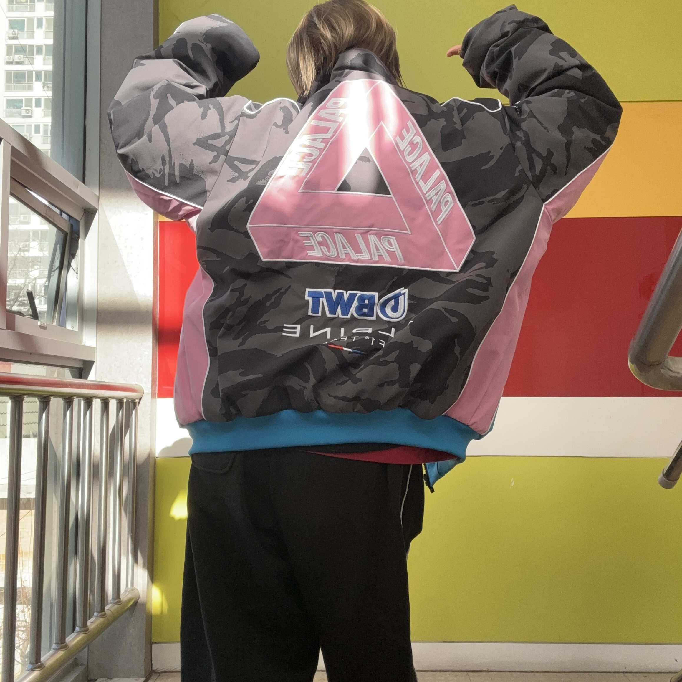 Palace x Kappa For Alpine Pit Jacket Night Desert Camo - 23FW 착용 스타일 - 2
