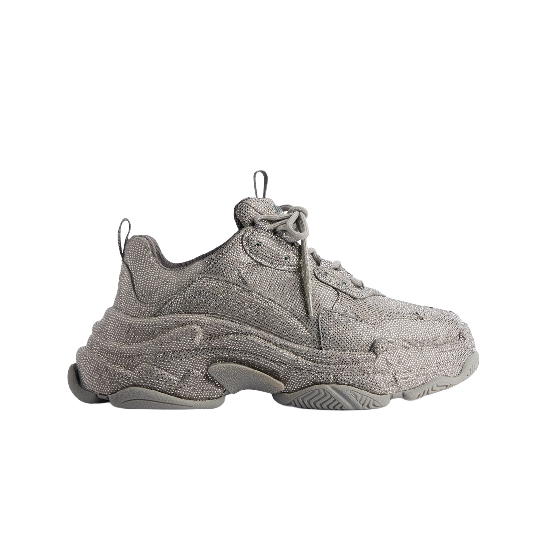 Balenciaga Triple S Sneaker With Rhinestonesin Dark Grey 상세 이미지 1