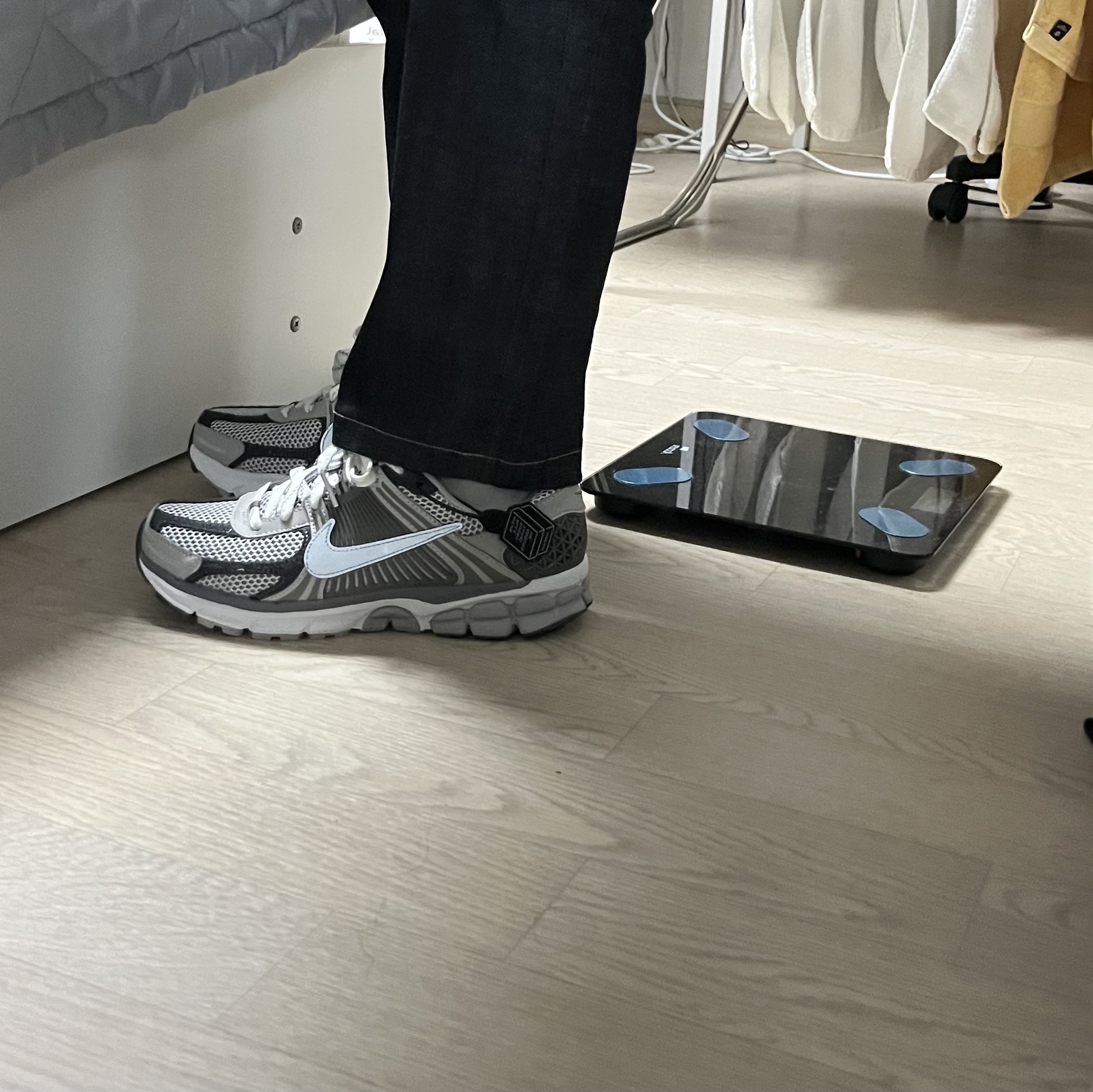Nike Zoom Vomero 5 PRM Light Iron Ore and Flat Fewter 착용 스타일