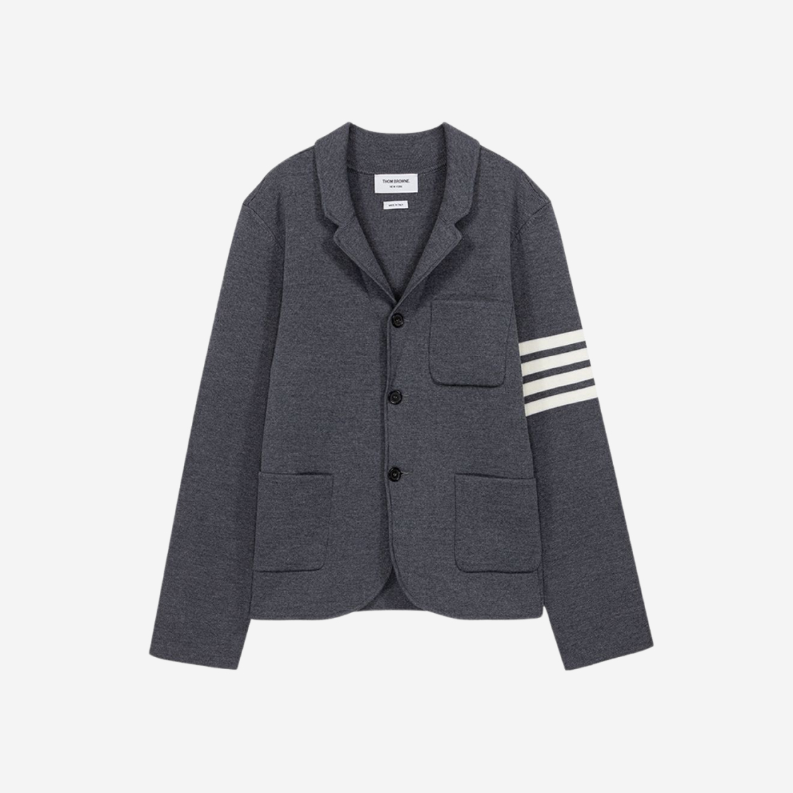 톰브라운 울 사선 스포츠 코트 미디움 그레이 | Thom Browne | KREAM