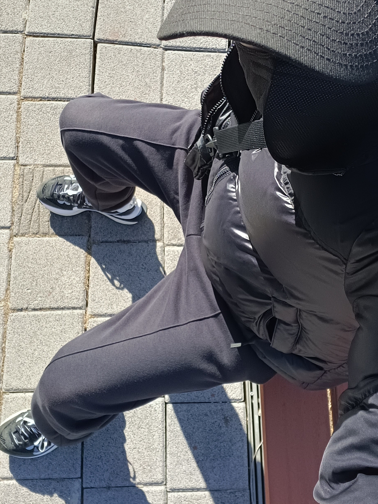 (W) Nike NSW Fleece Pants Black - Asia, Nike x Sacai VaporWaffle Black White 착용 스타일