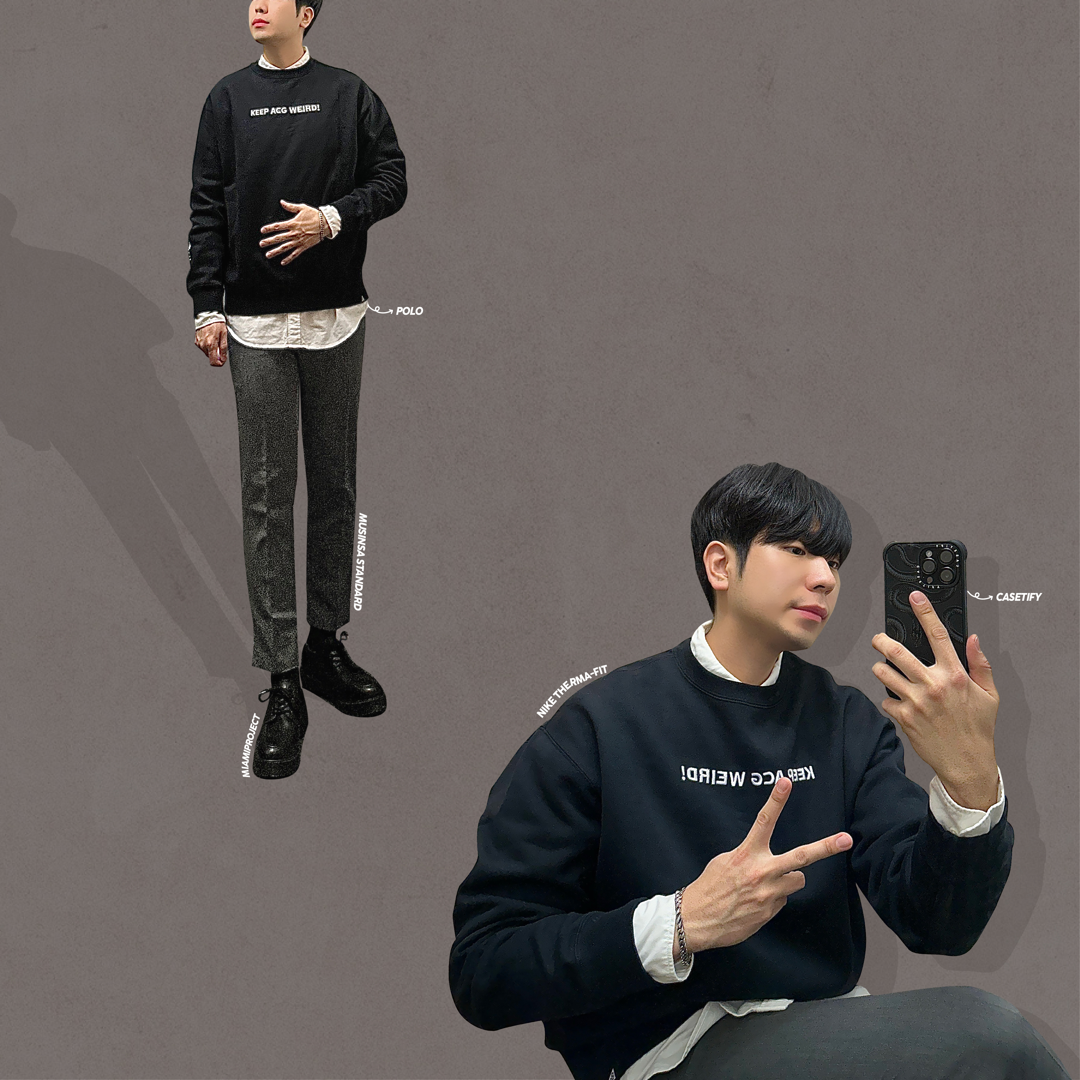 Nike Acg Therma-Fit Fleece Crew Black Summit White - Asia, [30% 적립] Polo Ralph Lauren Classic Fit Garment Dyed Oxford Shirt White 착용 스타일