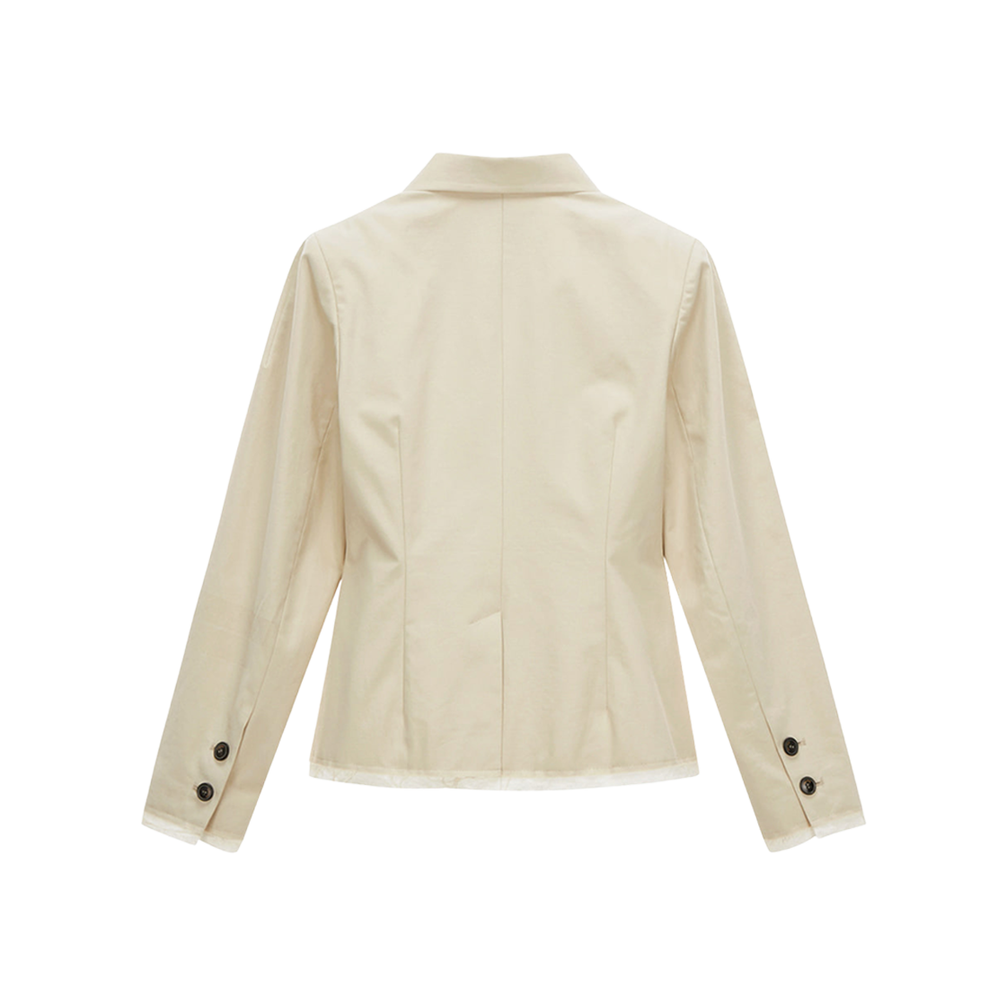 (W) Matin Kim Raw Cutting Short Line Jacket Beige 상세 이미지 2