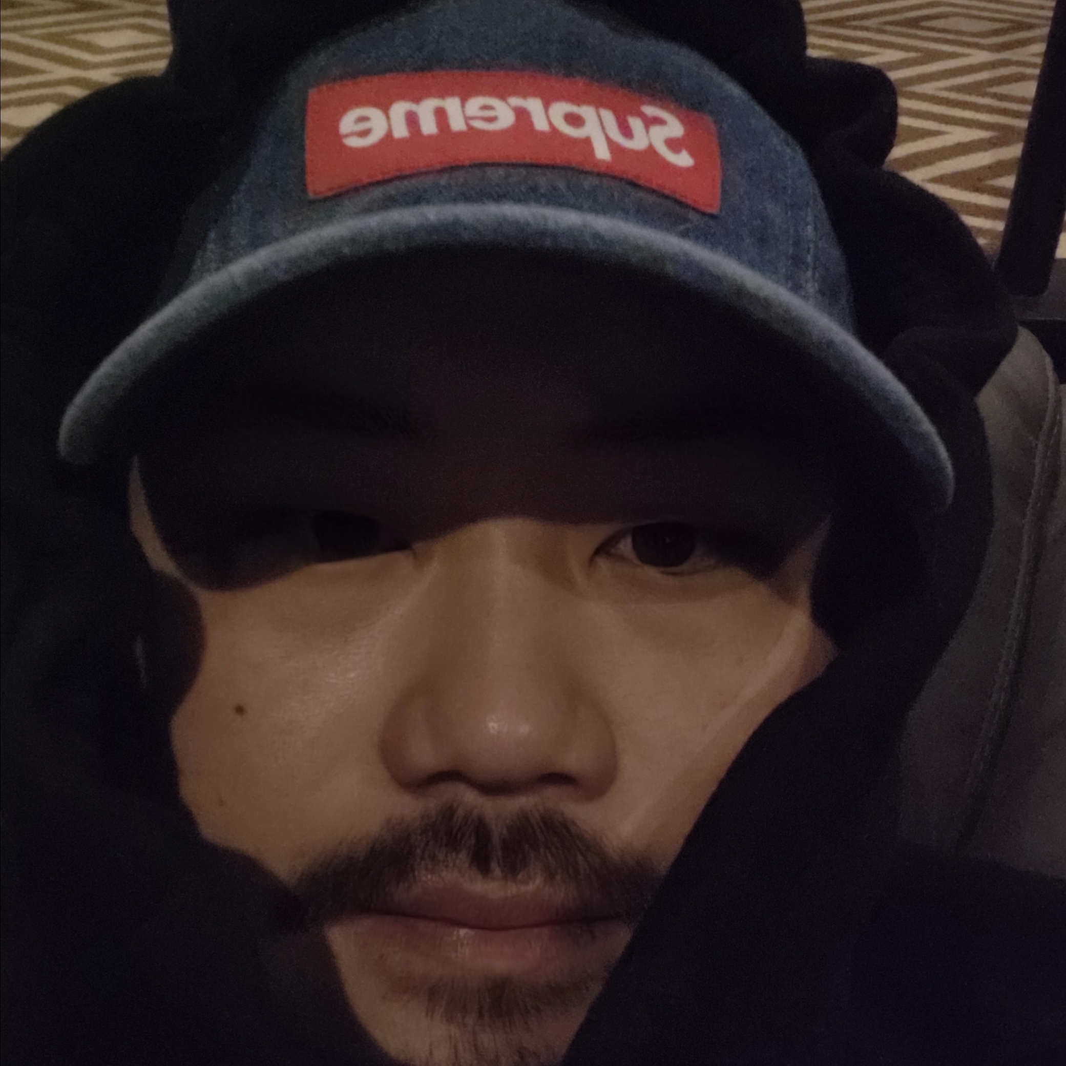 Supreme Washed Chino Twill Camp Cap Denim - 22FW 착용 스타일