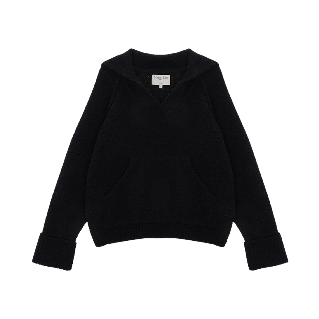 (W) Matin Kim Raglan Boucle Knit Top Black 상세 이미지 1