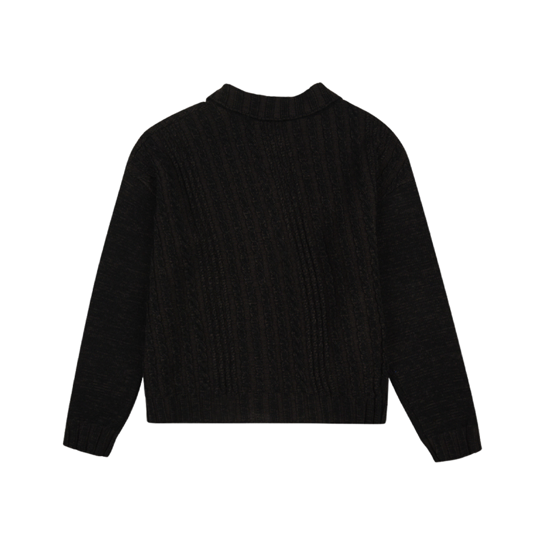 (W) Matin Kim Cable Knit Cardigan Black 상세 이미지 2