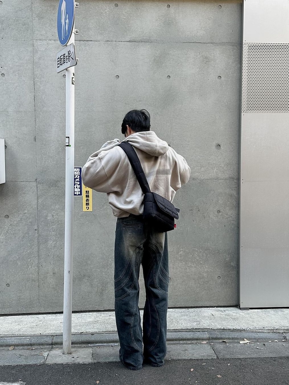 Bottega Veneta Padded Tech Cassette Black, Celine Medium Messenger Bag in Triomphe Canvas Black 착용 스타일 - 2