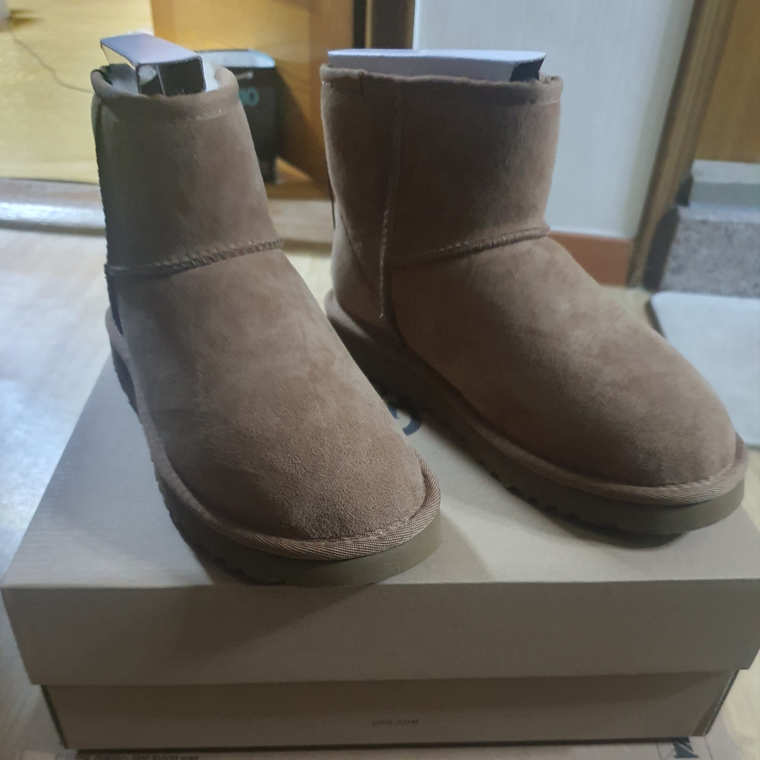 (W) UGG Classic Mini II Boots Chestnut 착용 스타일