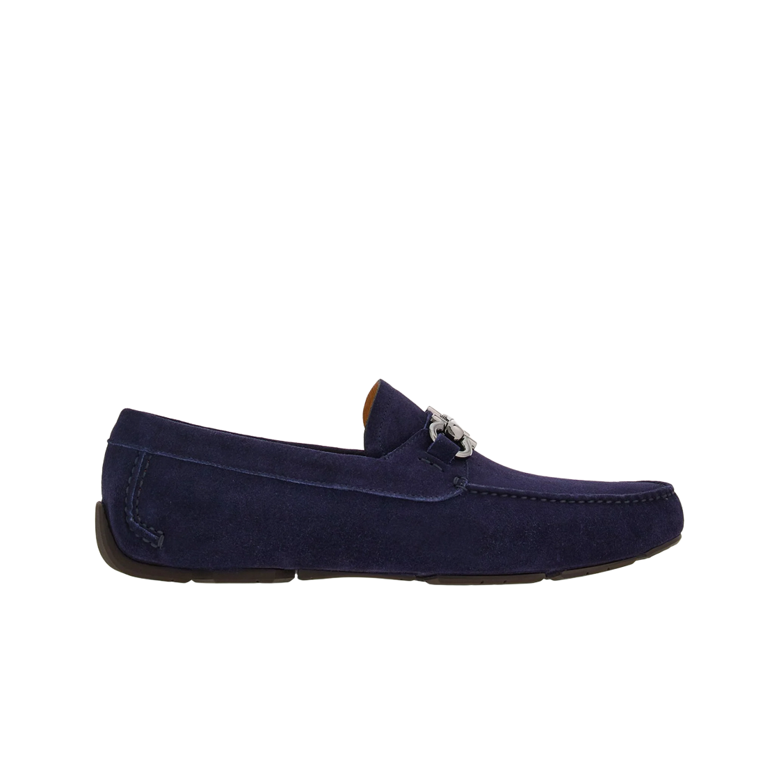 020350-762333 Ferragamo Driver with Gancini Ornament Marine Blue - EE