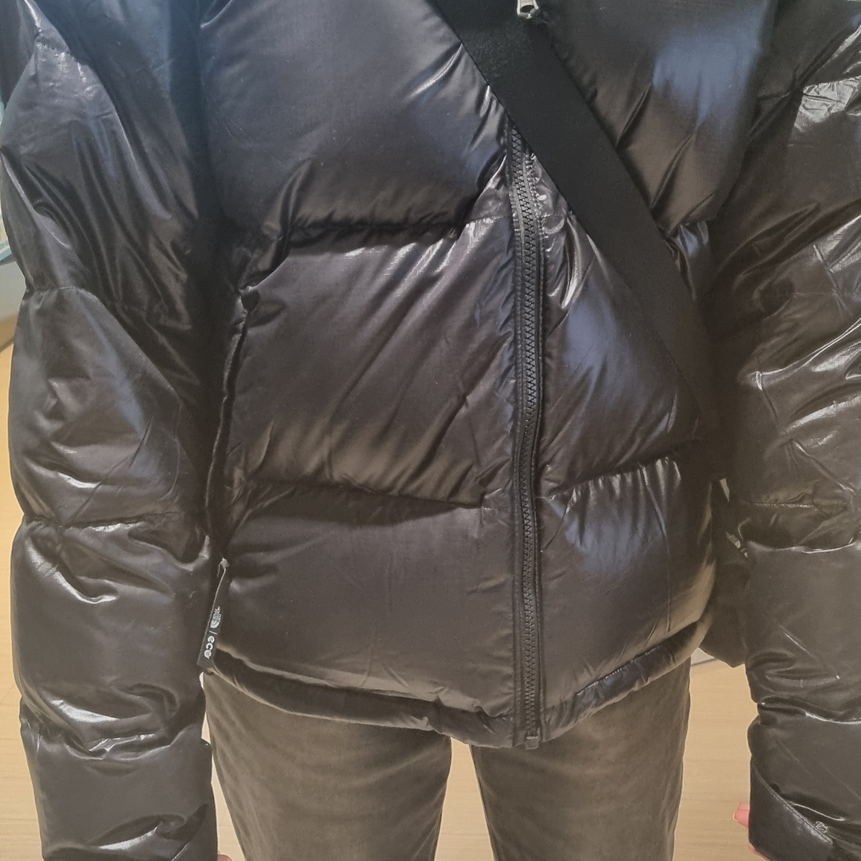 The North Face 1996 Eco Nuptse Jacket Real Black 착용 스타일