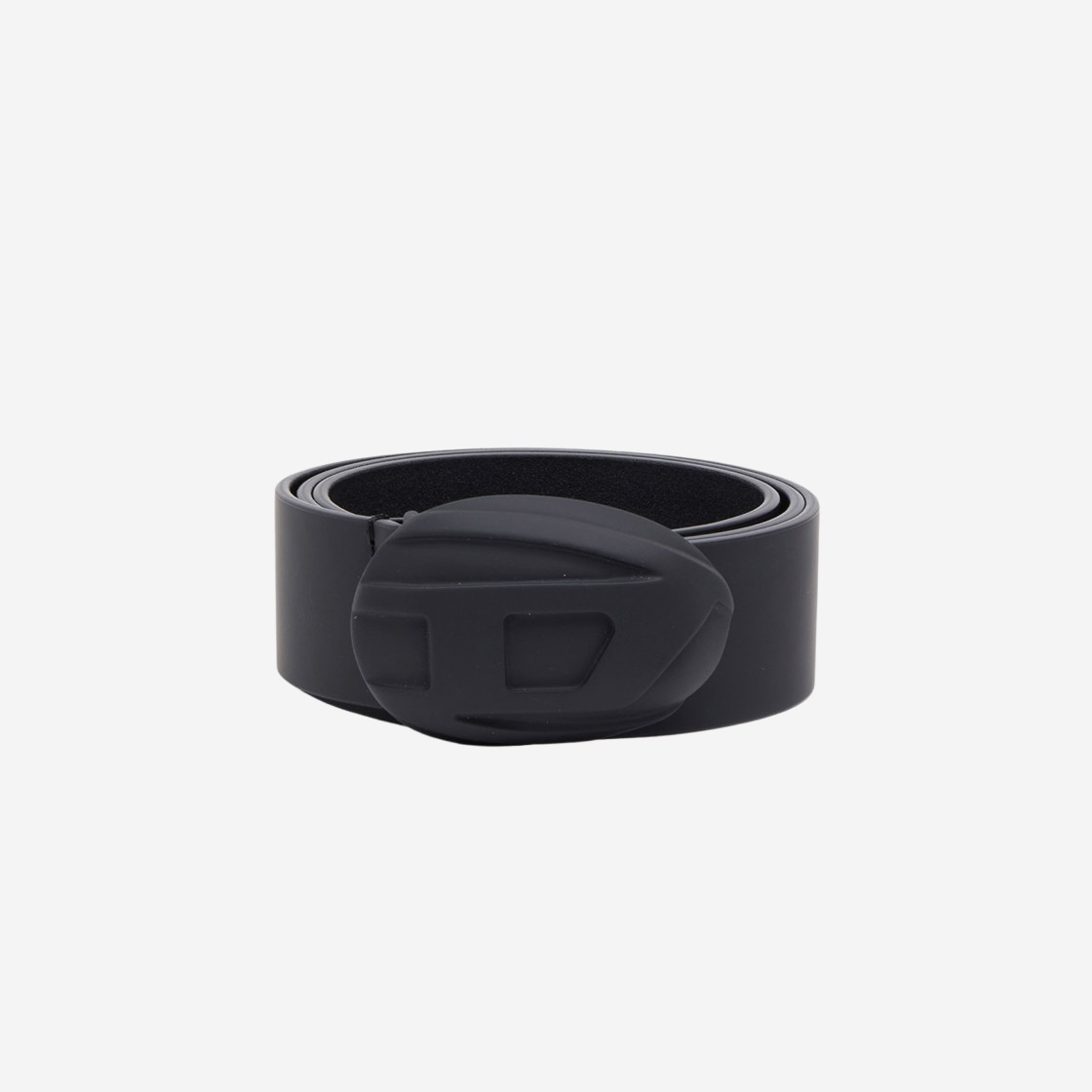 Diesel B-1DR-Pod-40 Leather Belt with Hard-Shell Oval D Buckle Black 상세 이미지 1