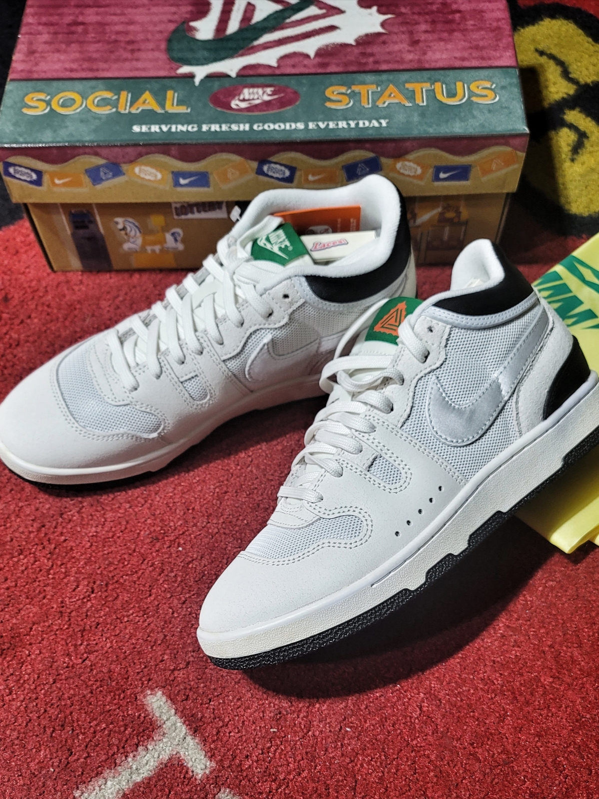 Nike x Social Status Mac Attack SP Summit White Pine Green 착용 스타일
