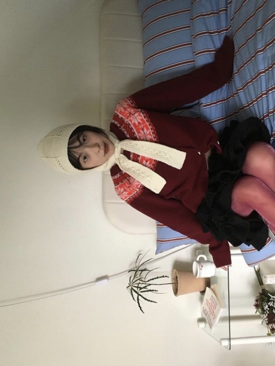 Yunse Women Nordic Cardigan Charcoal 착용 스타일 - 4