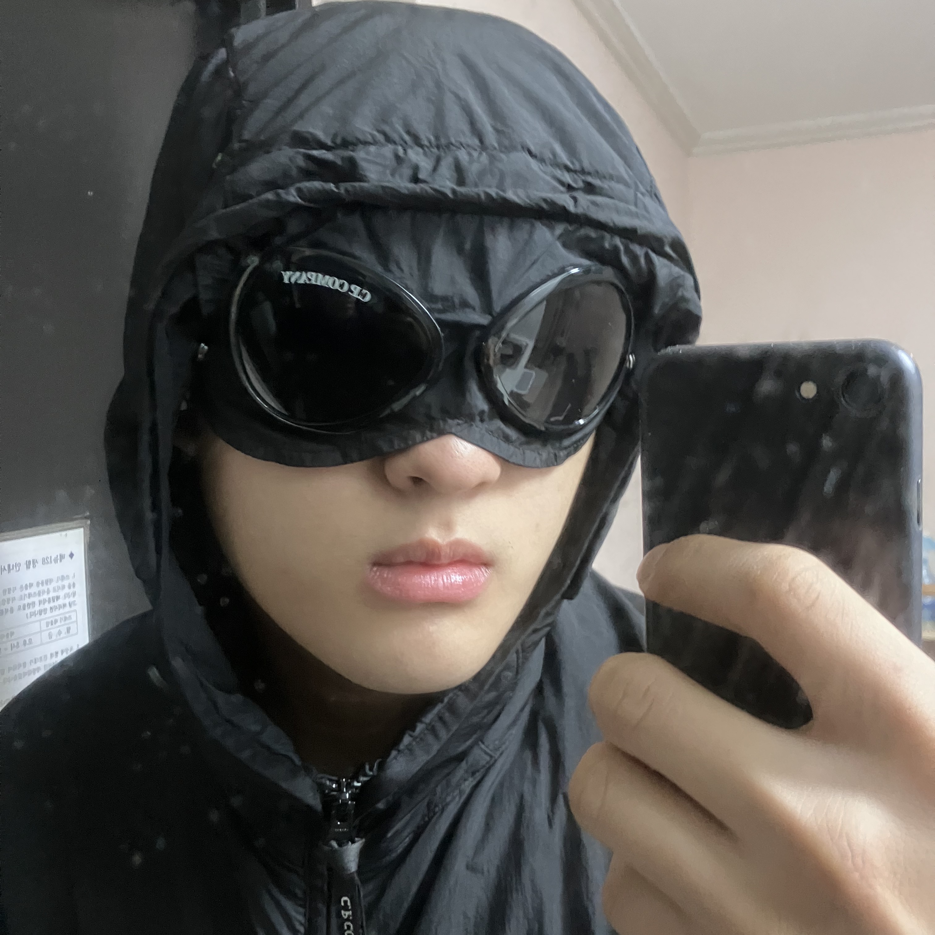 C.P. Company G.D.P. Goggle Jacket Black - 23FW 착용 스타일 - 3