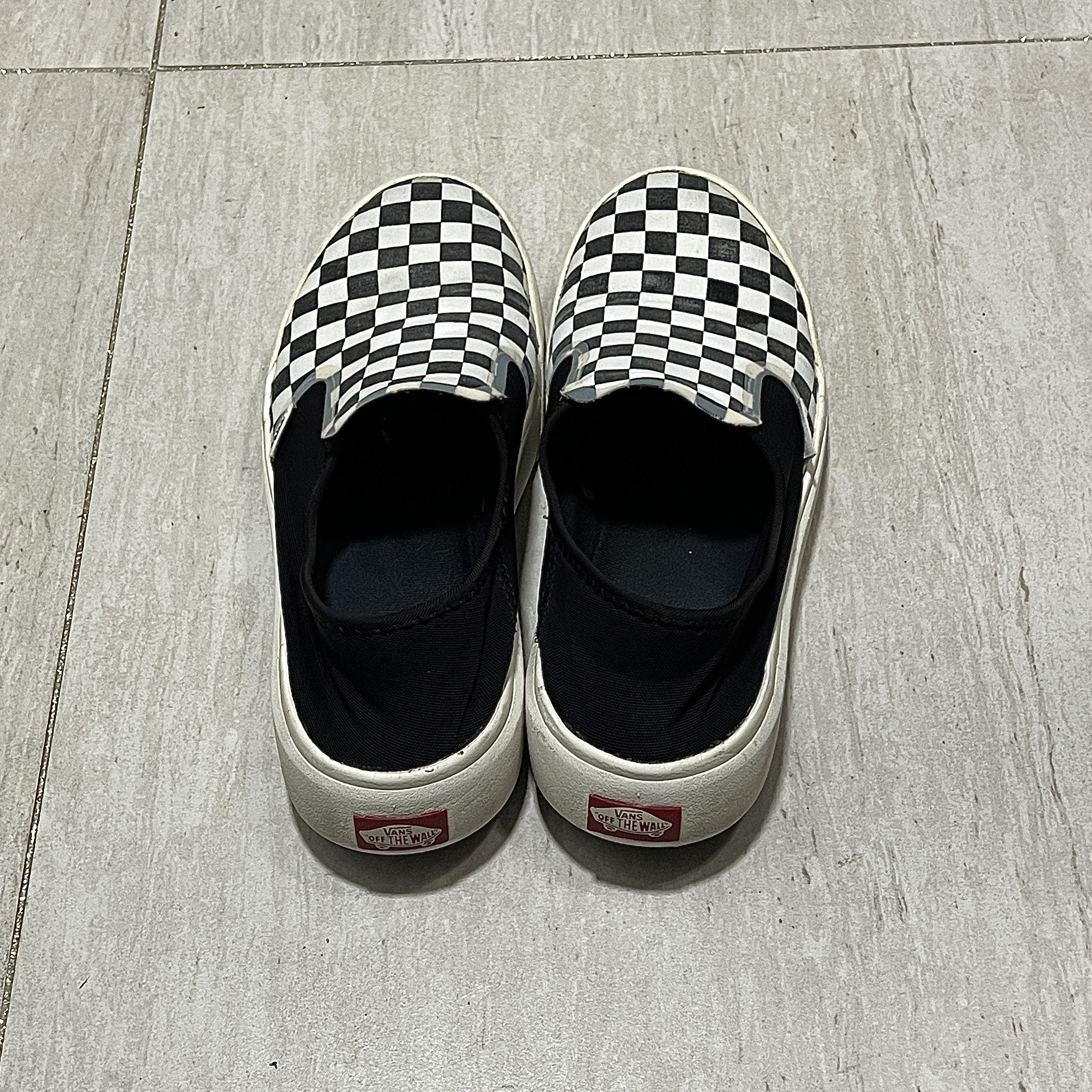 Vans Checkerboard Comfycush One Black 착용 스타일