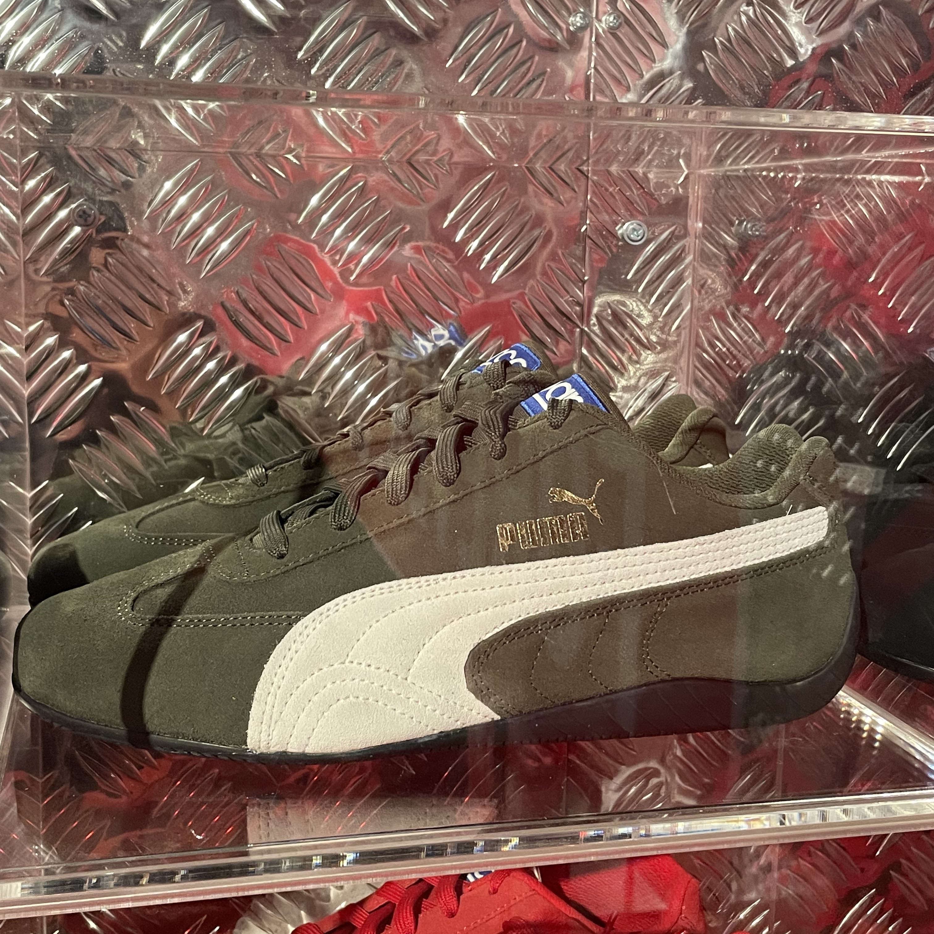 Puma Speedcat OG Sparco Forest Night Puma White 착용 스타일