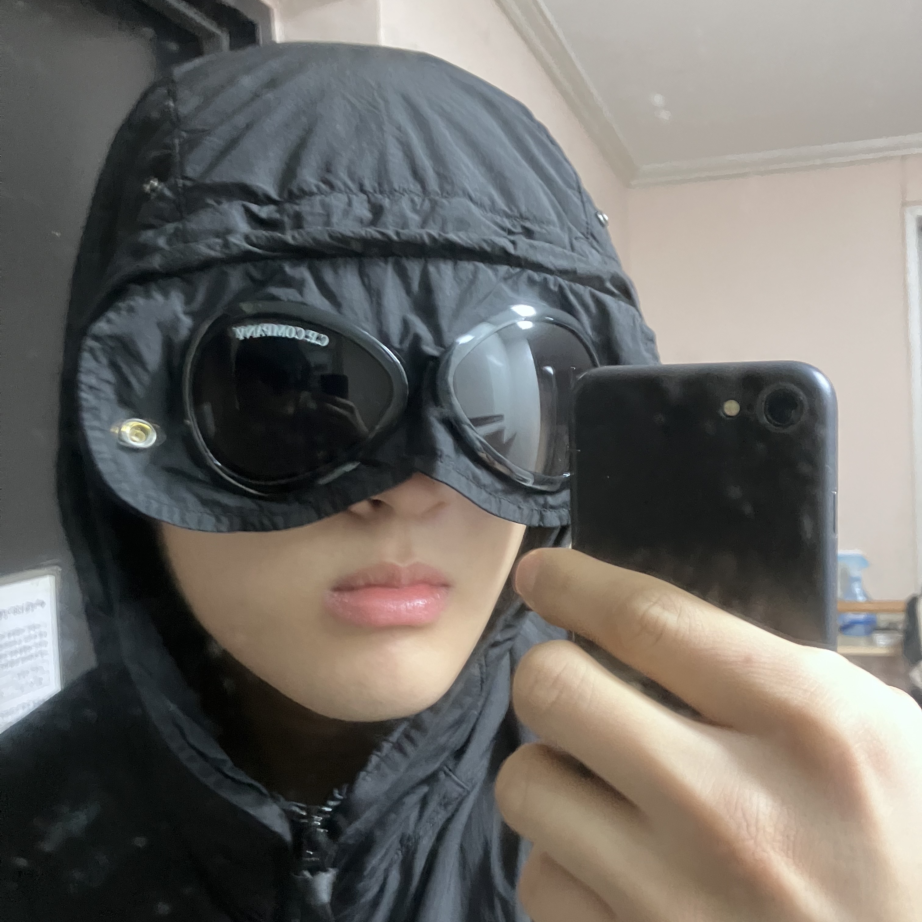C.P. Company G.D.P. Goggle Jacket Black - 23FW 착용 스타일 - 1