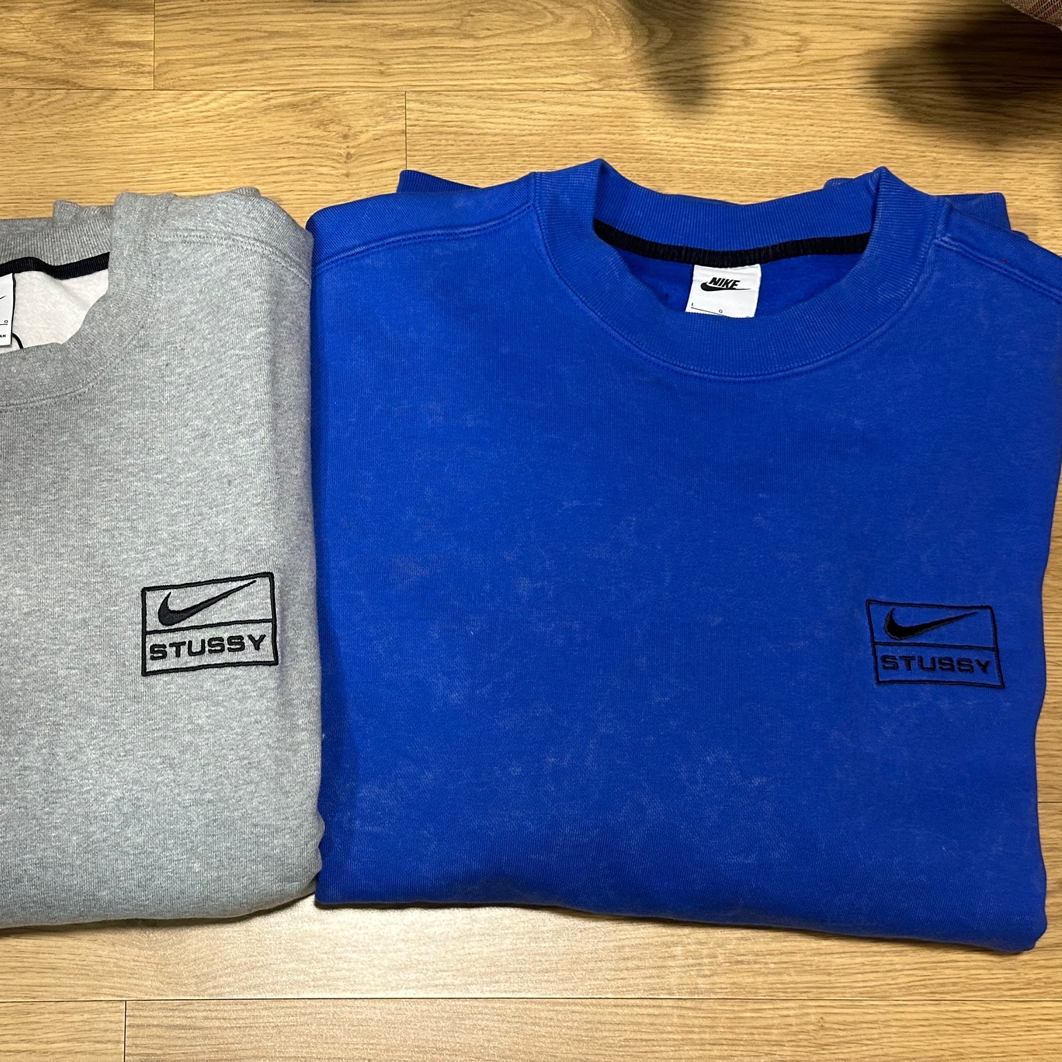 Nike x Stussy NRG Acid Washed Crewneck Game Royal (DR4024-480) 착용 스타일