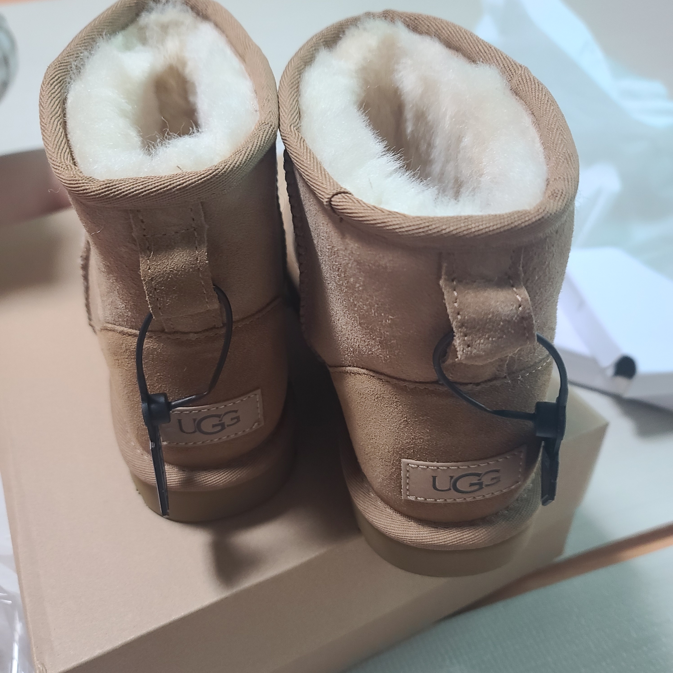 (W) UGG Classic Mini II Boots Chestnut 착용 스타일 - 2