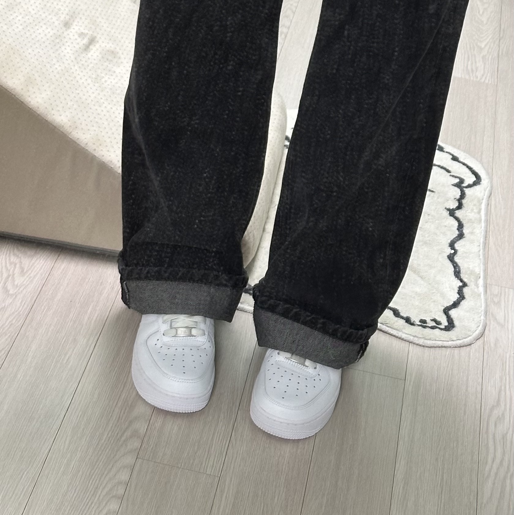 (W) Nike Air Force 1 '07 Low White 착용 스타일