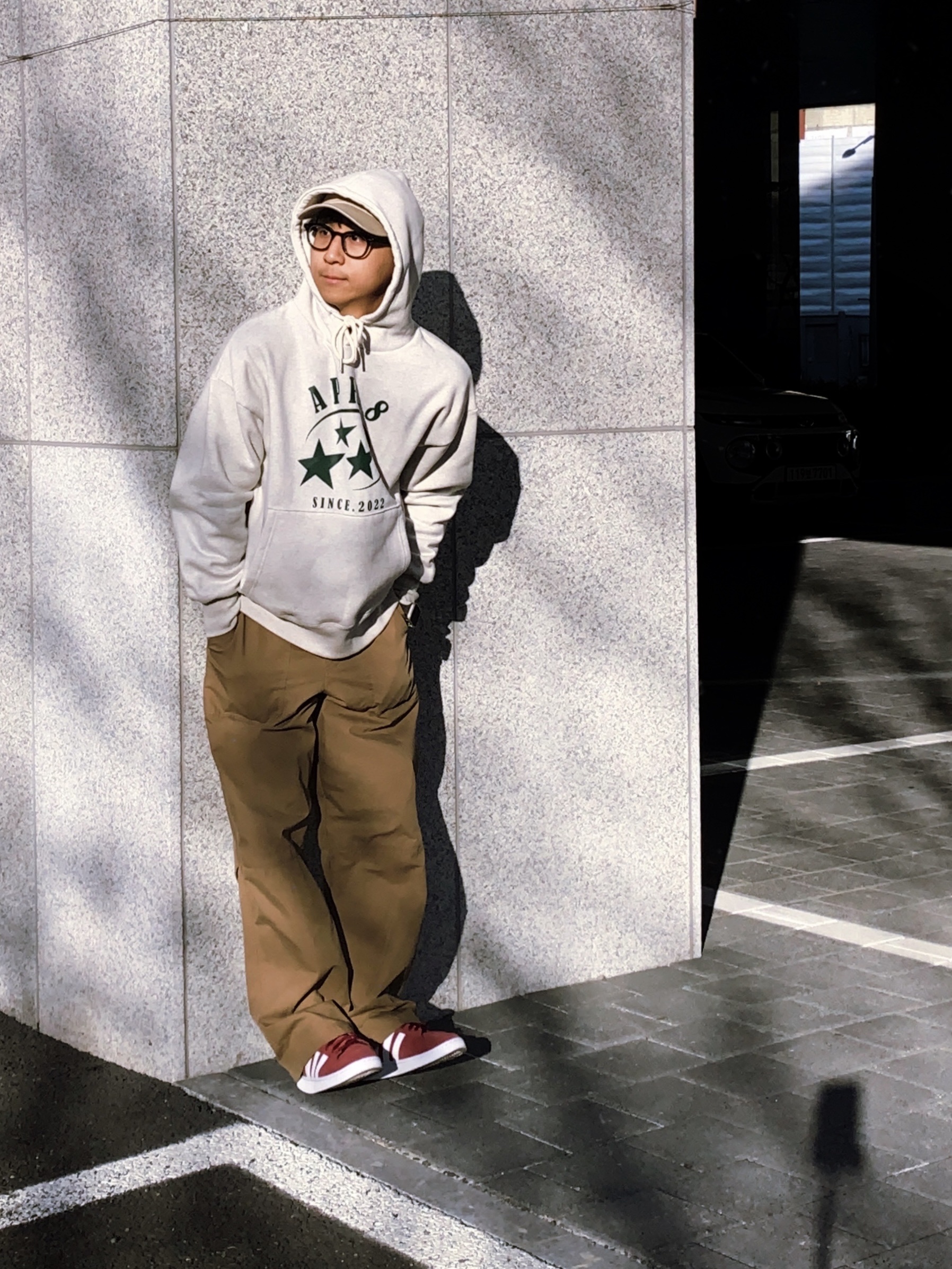 Adidas Campus 80s Collegiate Burgundy, Adidas Campus 80s Collegiate Burgundy 착용 스타일