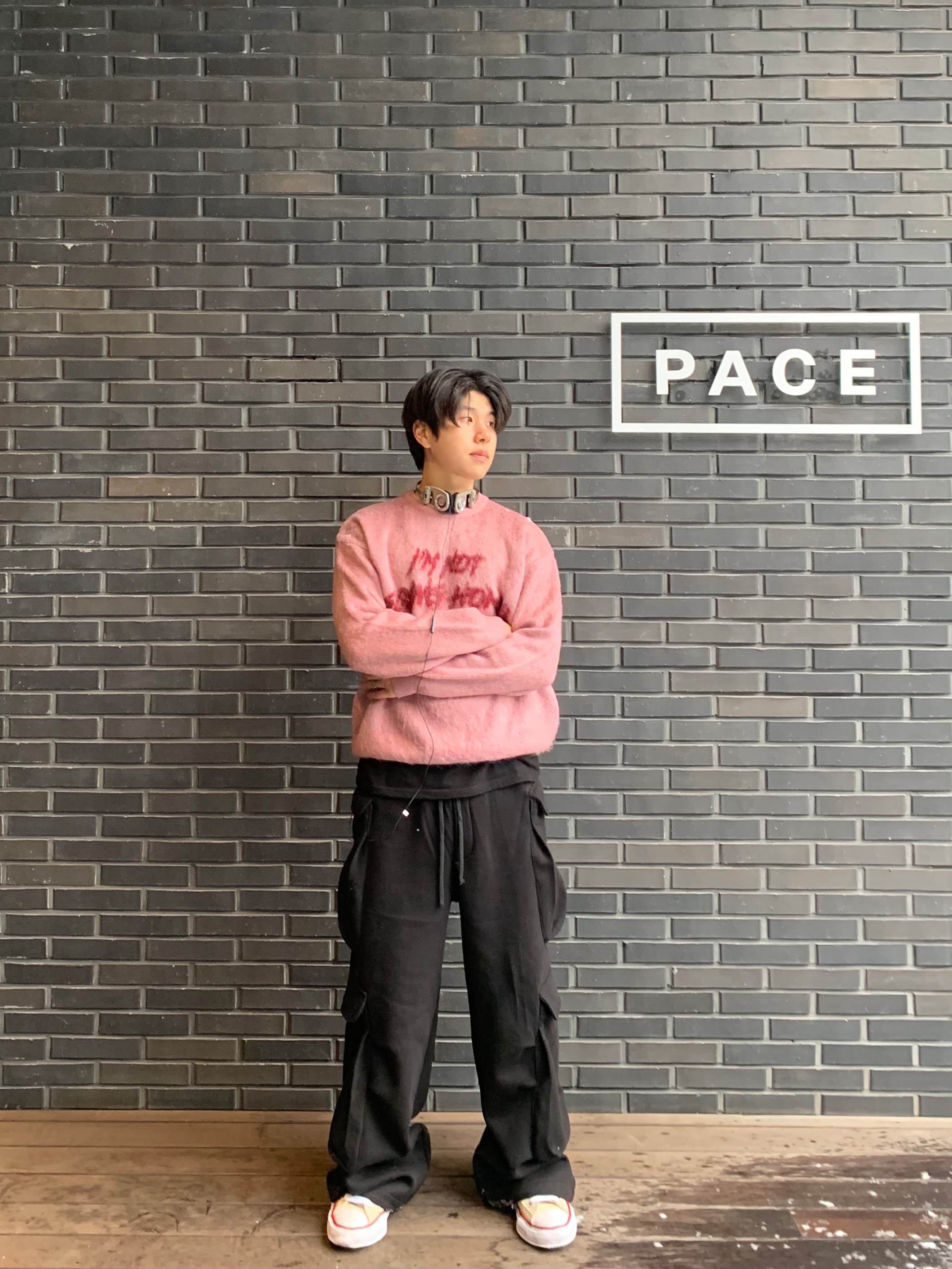 메종 미하라 야스히로 피터슨 OG 솔 캔버스 로우탑 스니커즈 내츄럴 착용 스타일 - 3