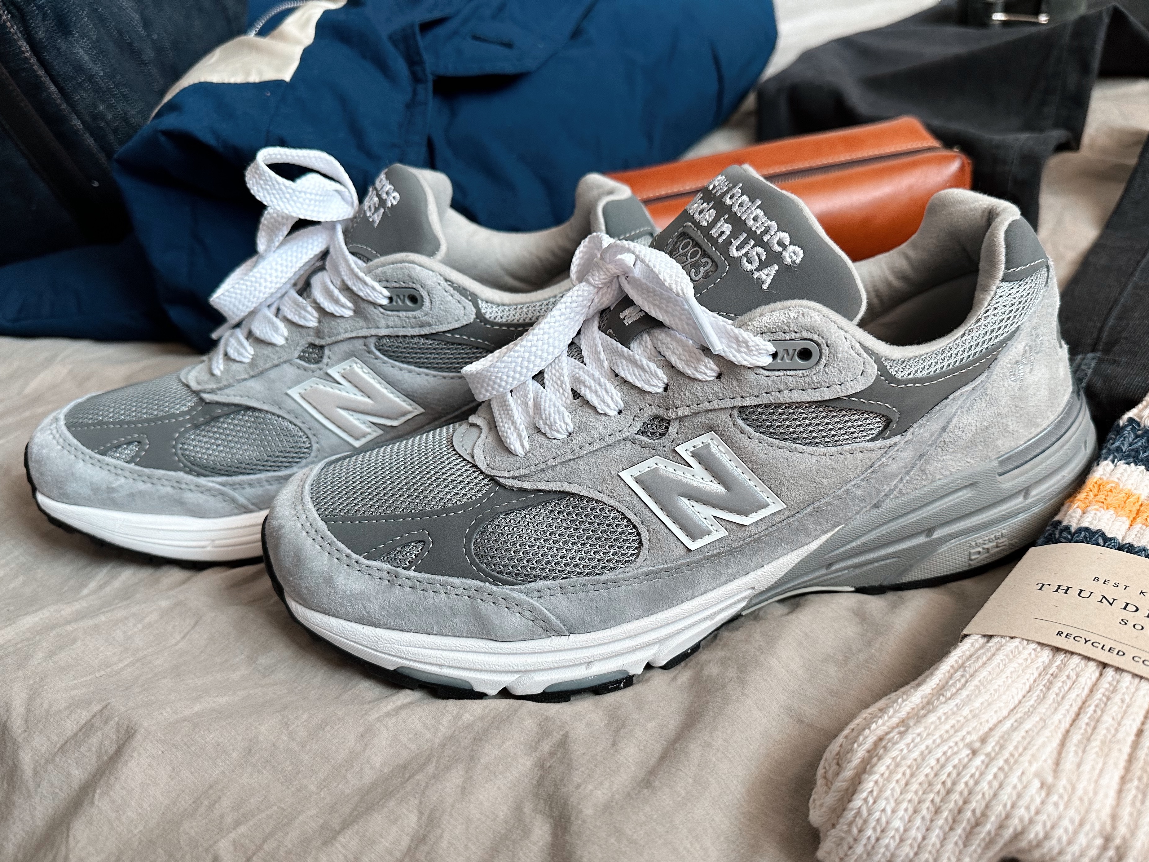 New Balance 993 Made in USA Grey - D Standard 착용 스타일