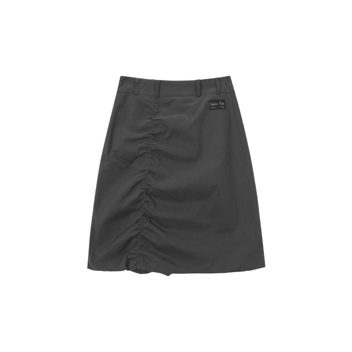 (W) Matin Kim Shirring Point Puff Skirt Charcoal 상세 이미지 1