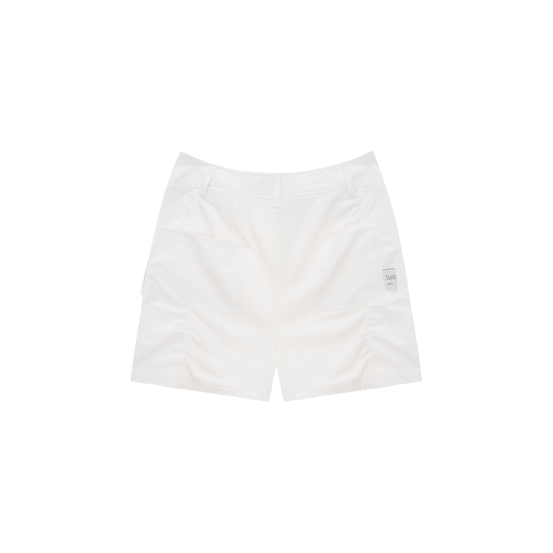 (W) Matin Kim Sweat Combi Cargo Shorts White 상세 이미지 1