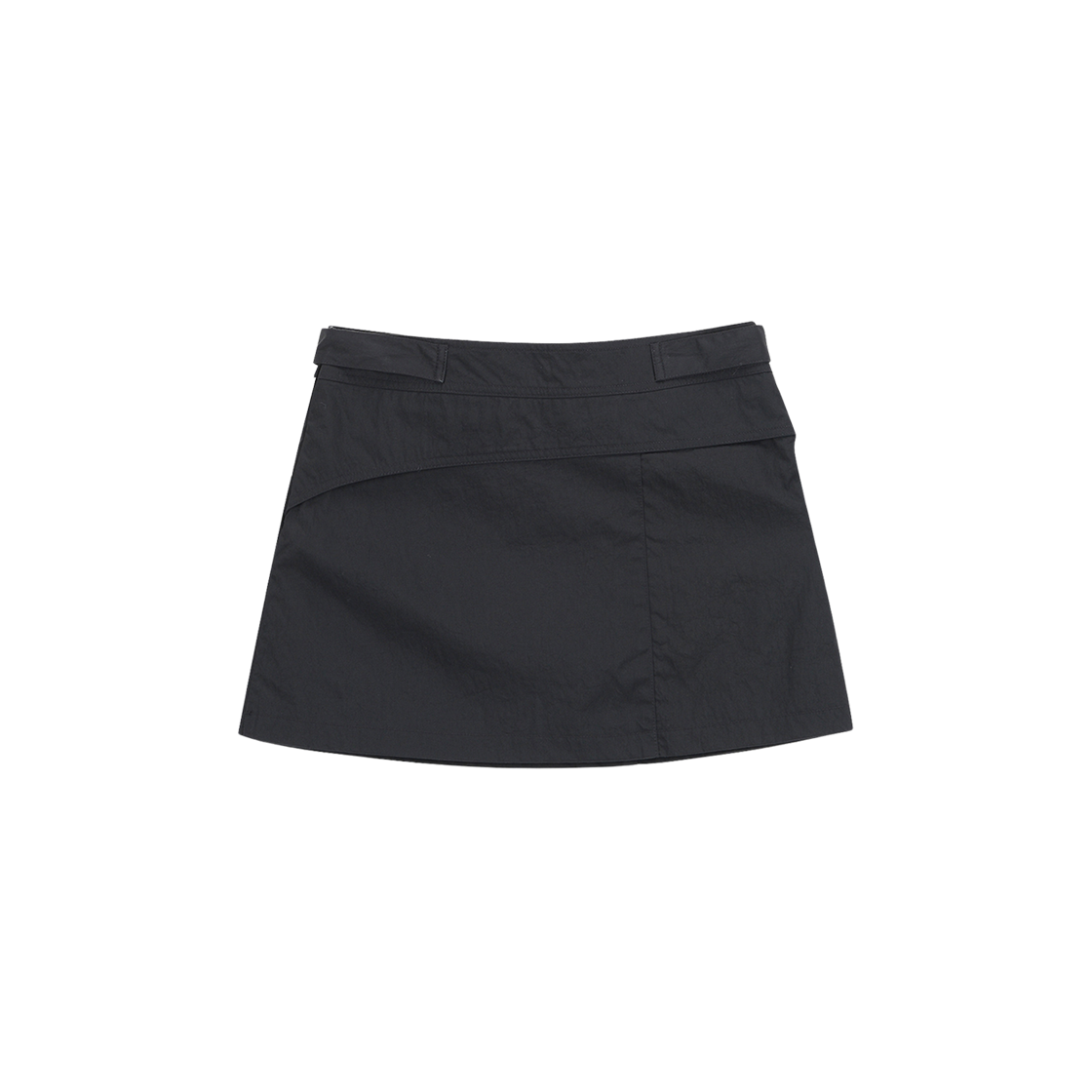 (W) Matin Kim Nylon Zip Point Mini Skirt Charcoal 상세 이미지 2