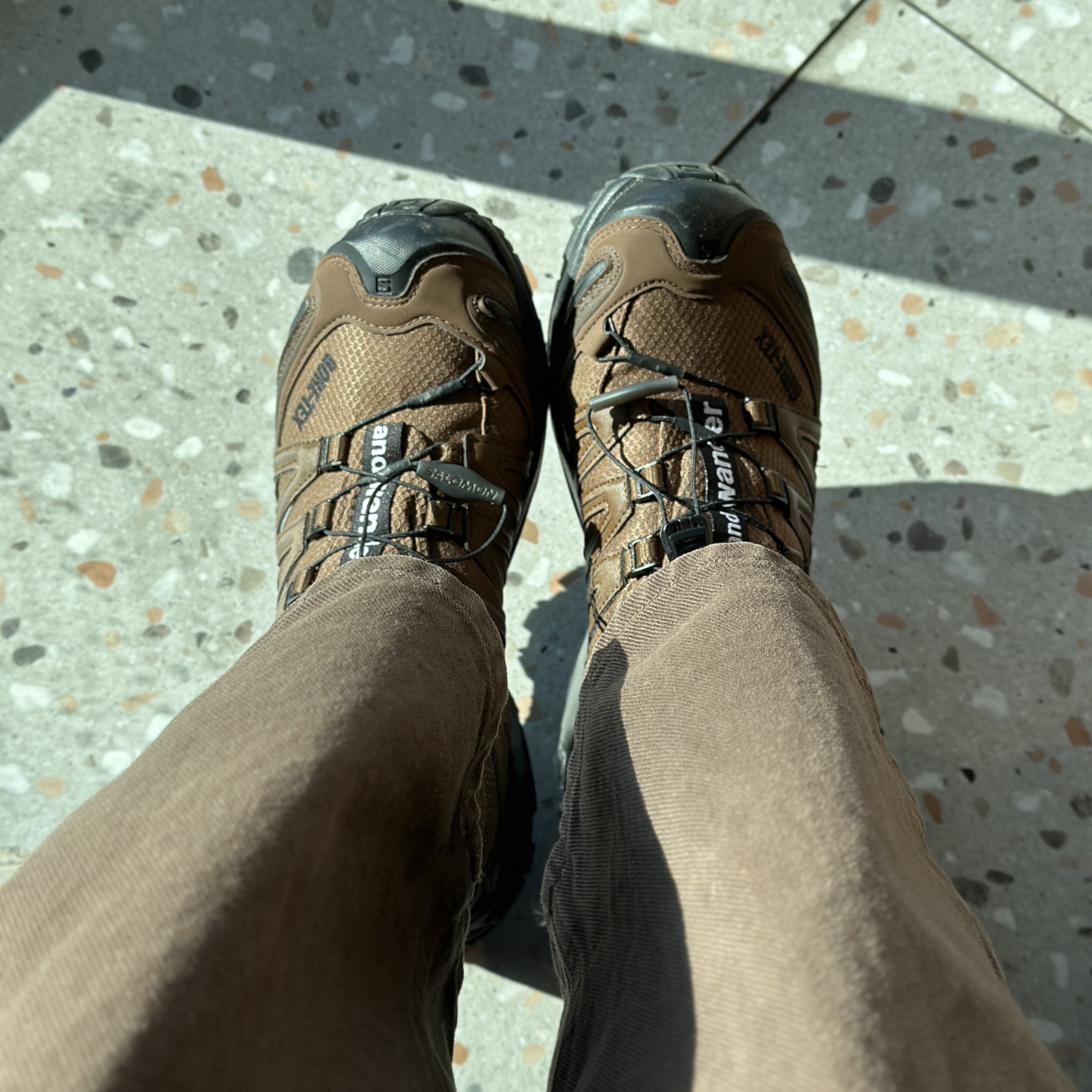 Salomon x And Wander XA Pro 3D Gore-Tex Brown 착용 스타일 - 2