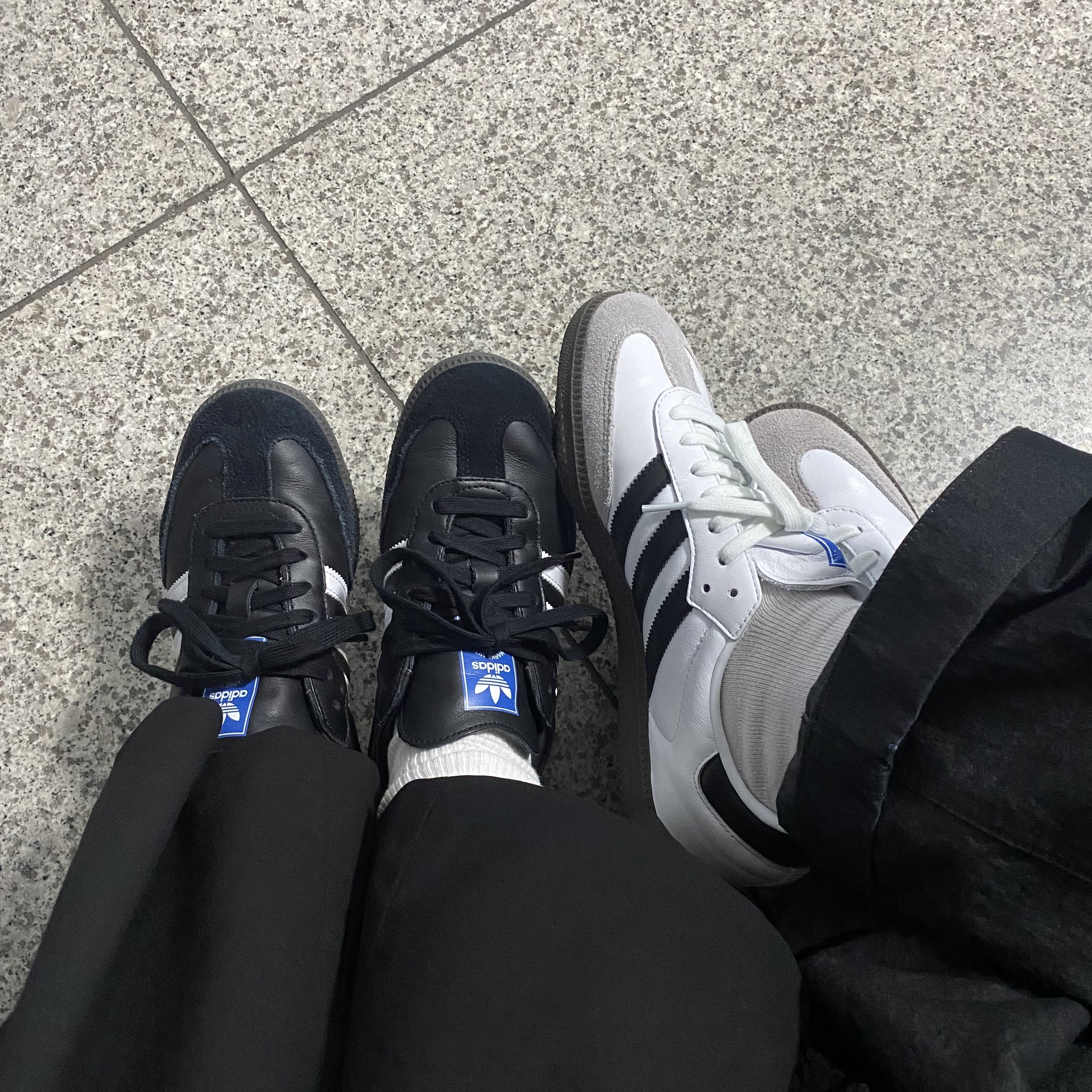 아디다스 삼바 OG 블랙 화이트 검, 아디다스 삼바 OG 클라우드 화이트 착용 스타일