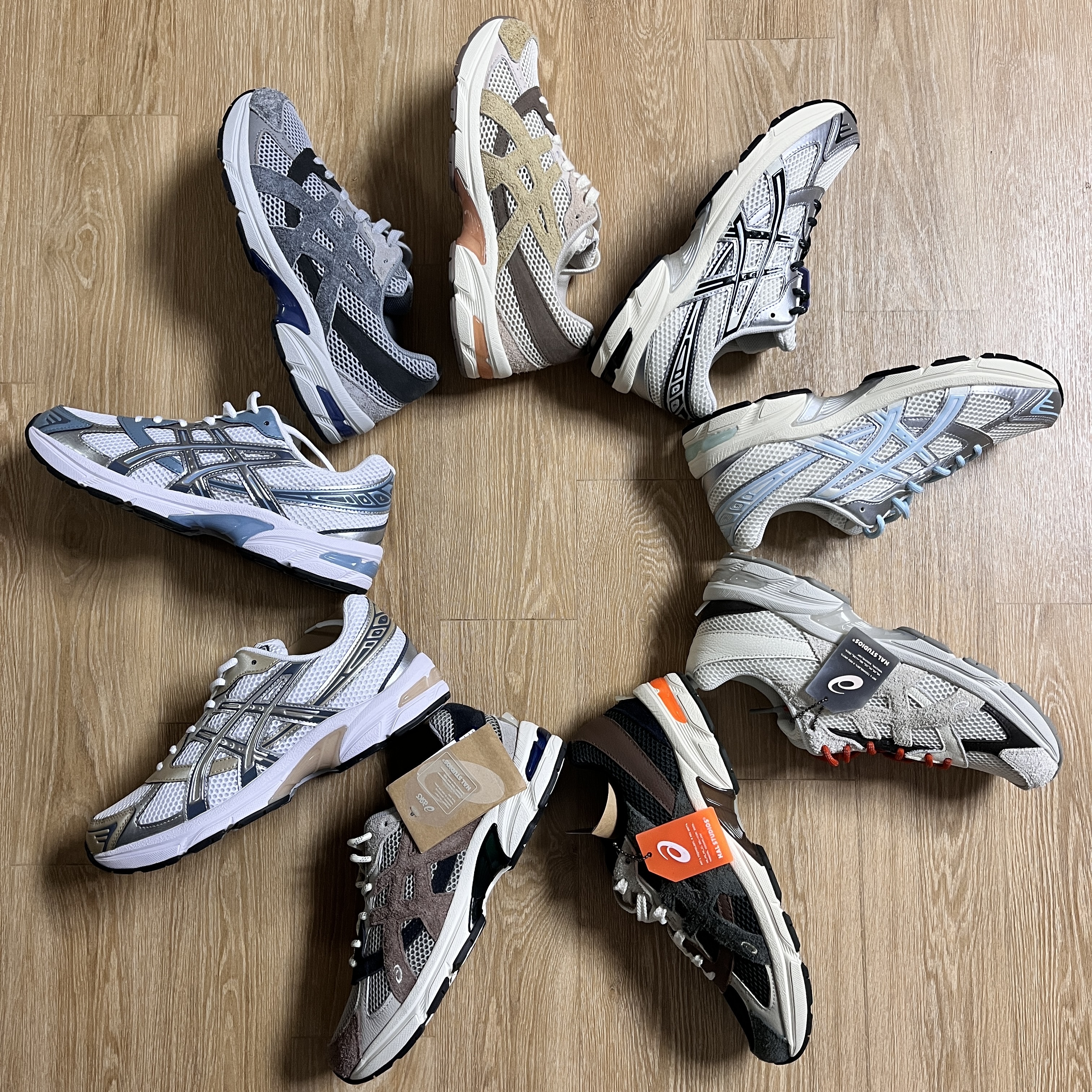 Asics Gel-1130 White Shark Skin, Asics x Hal Studios Gel-1130 MK-III Glacier 착용 스타일